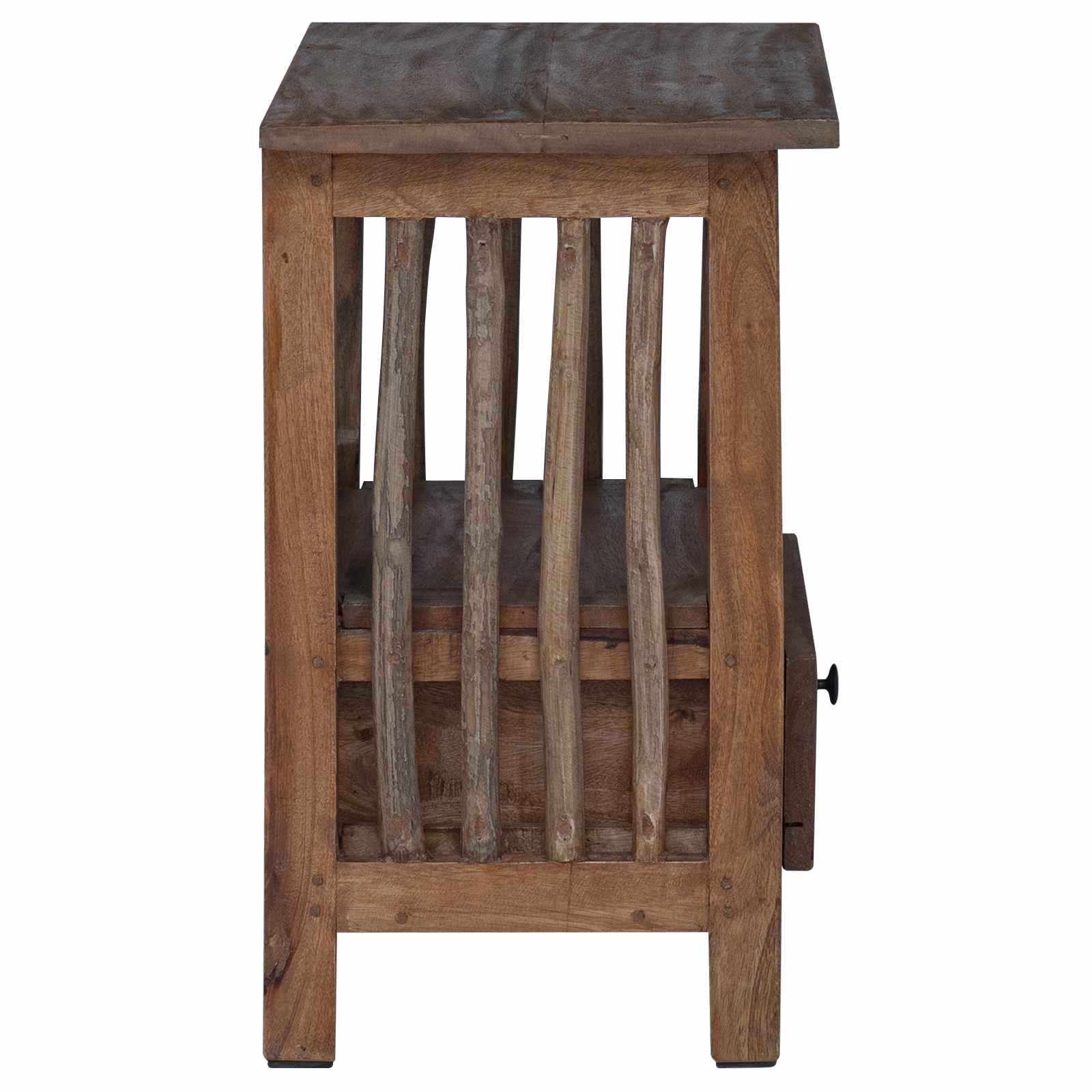 Bedside Table Brown 30 x 30 x 47 cm Solid Reclaimed Wood