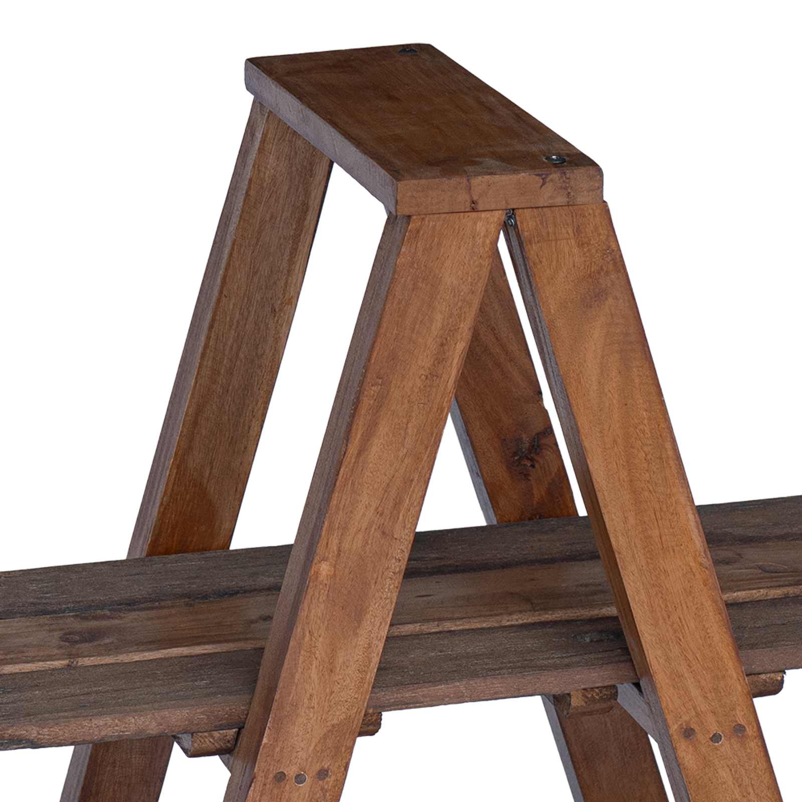 Folding Stand Brown 79.5 x 35 x 112 cm Solid Reclaimed Wood