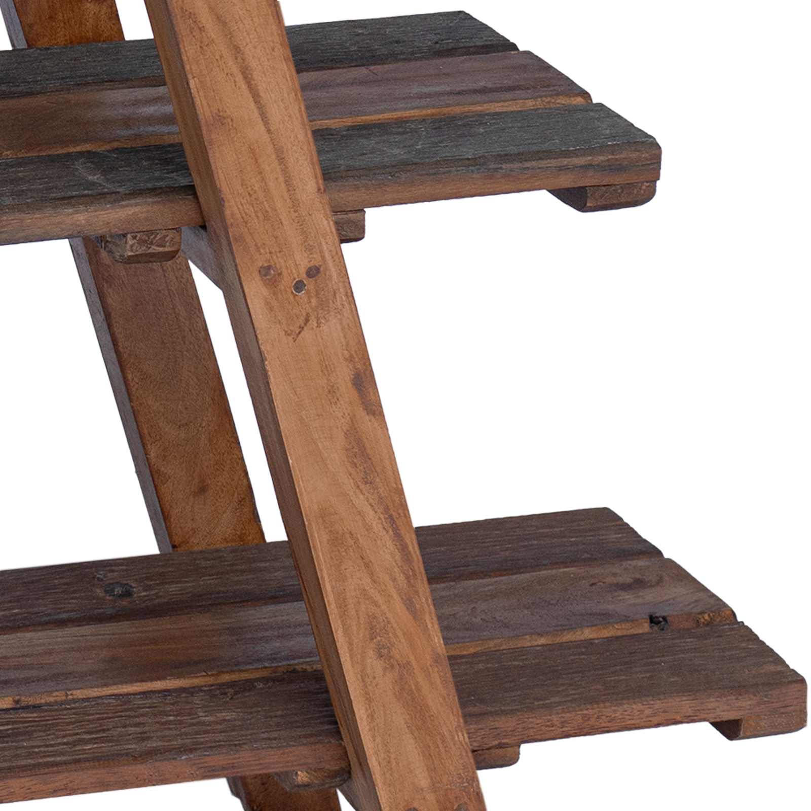 Folding Stand Brown 79.5 x 35 x 112 cm Solid Reclaimed Wood