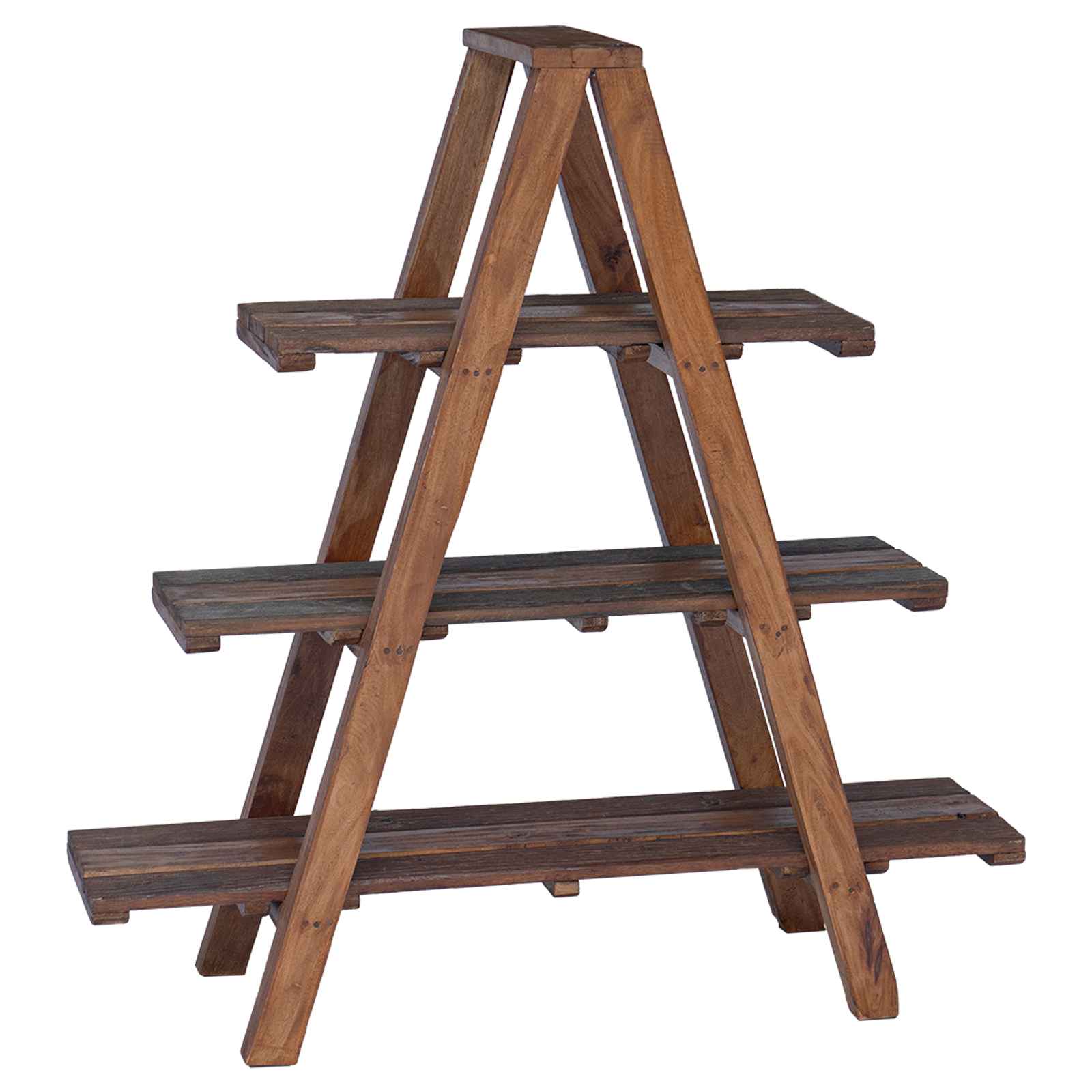 Folding Stand Brown 79.5 x 35 x 112 cm Solid Reclaimed Wood
