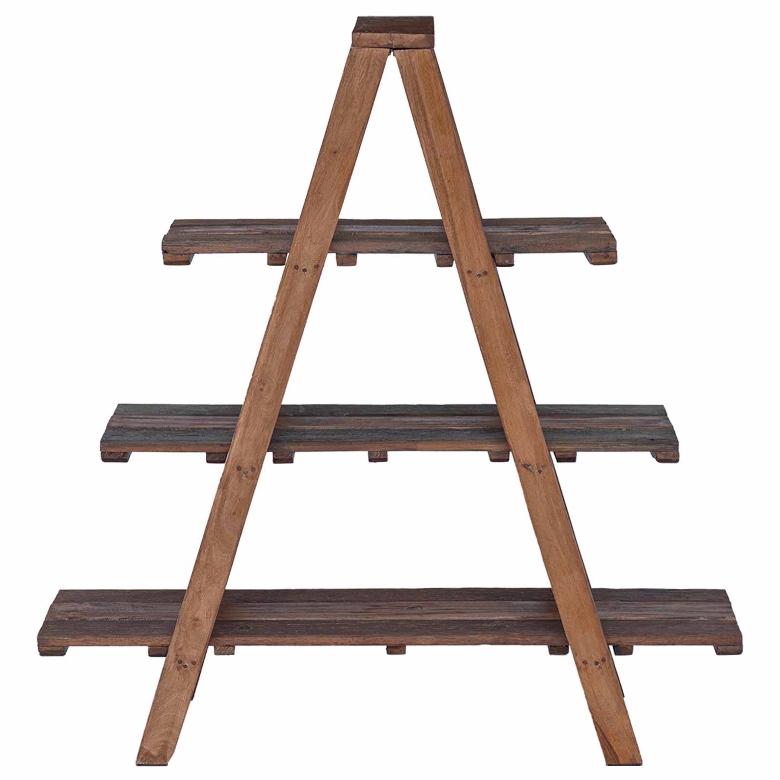 Folding Stand Brown 79.5 x 35 x 112 cm Solid Reclaimed Wood