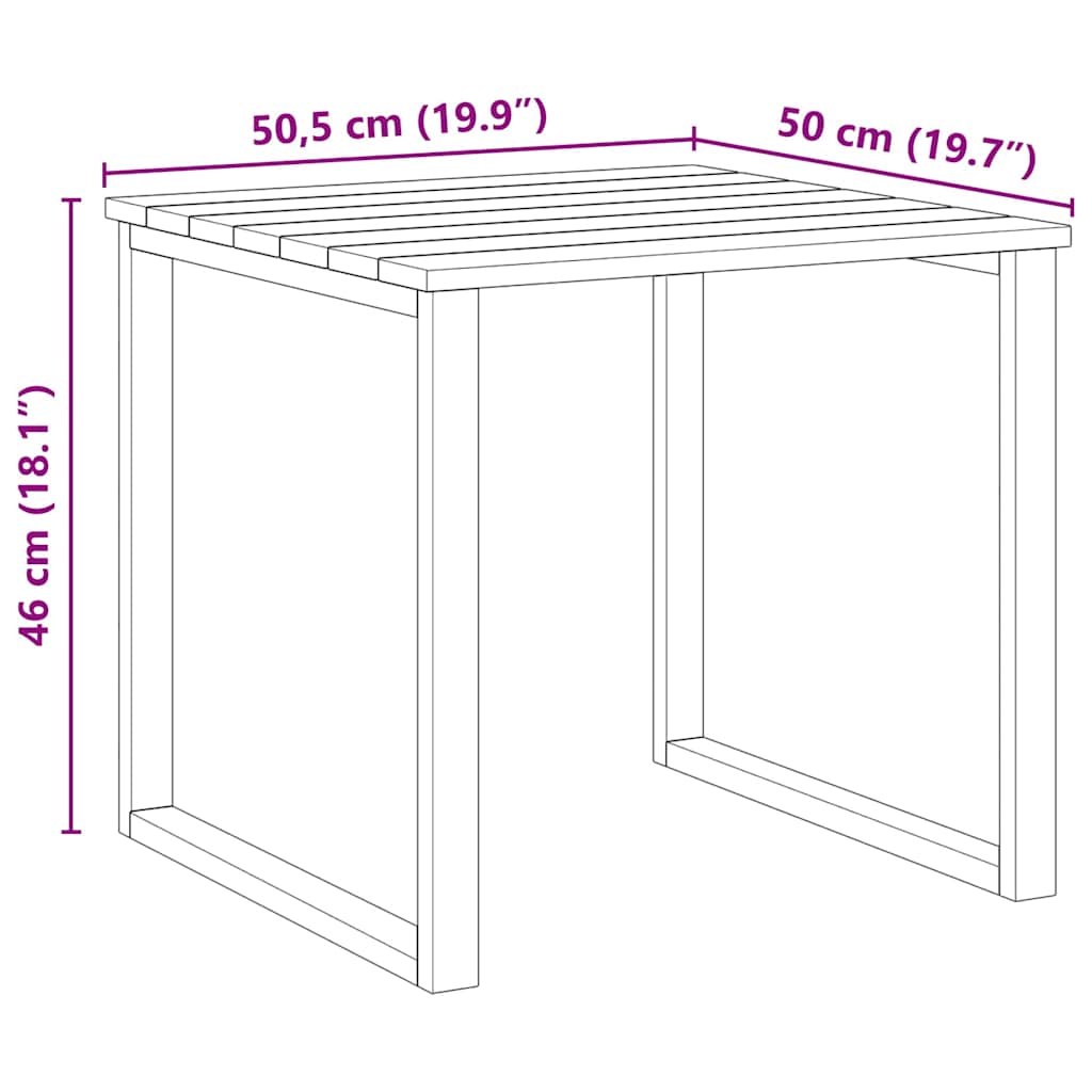 Gulimosios lovos stalas Ruda 50.5 x 50.5 x 46 cm