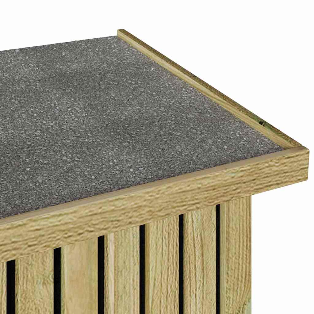 Sodo saugojimo dėžė su saugykla Natūrali 119 x 44 x 58,5 cm