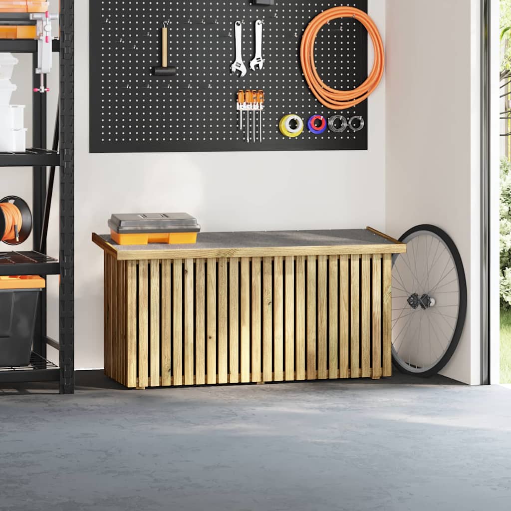 Sodo saugojimo dėžė su saugykla Natūrali 119 x 44 x 58,5 cm