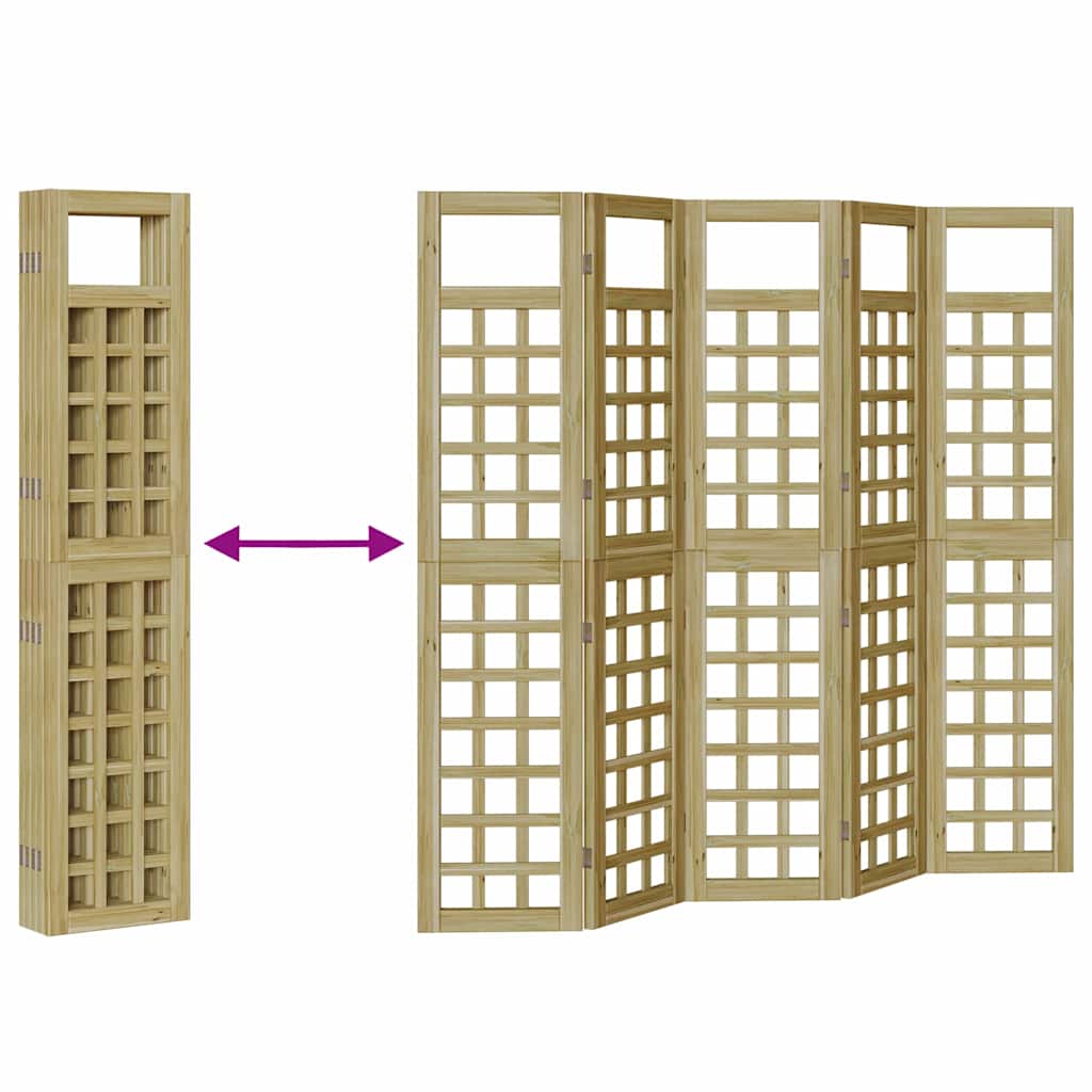Išorinė privatumo užtvara 5 pcs Ruda 200 x 180 cm