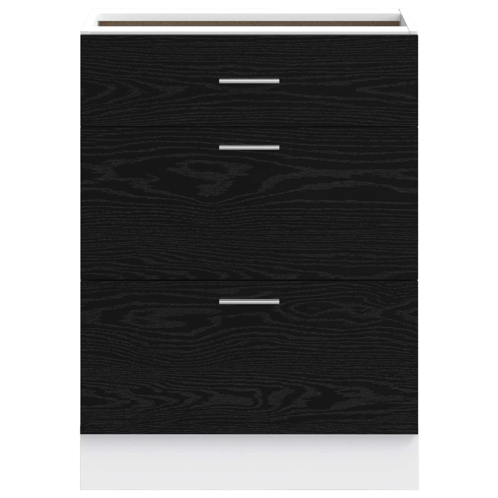 Kitchen Base Cabinet with Drawer Riga Black Oak