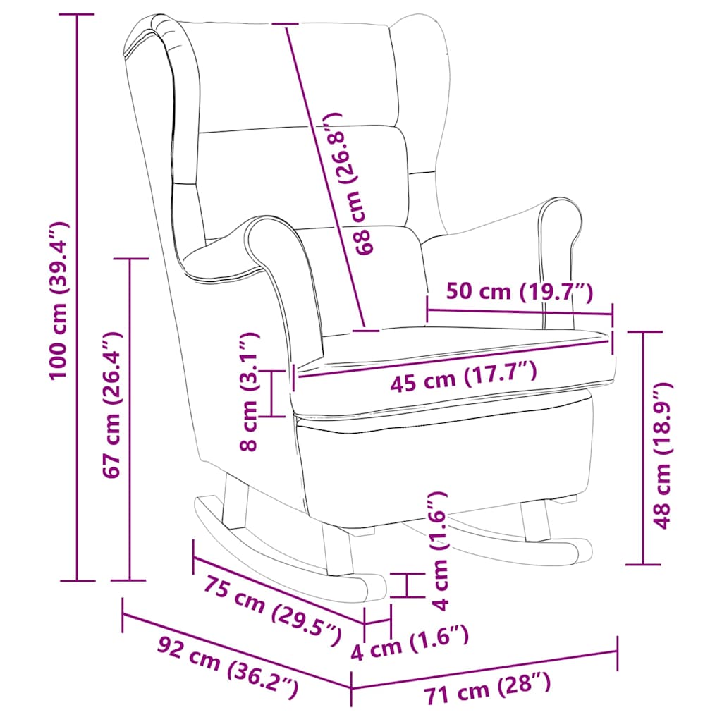 Supamasis krėslas 71 x 92 x 100 cm 100% poliesterio fanera