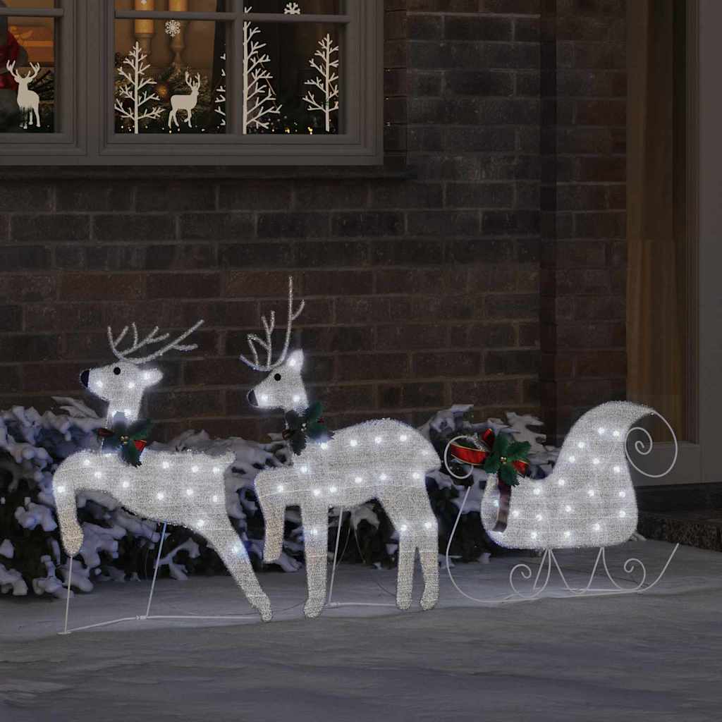 LED elniai 3 vnt. Šaltas baltas 43 x 18 x 66 cm audinys