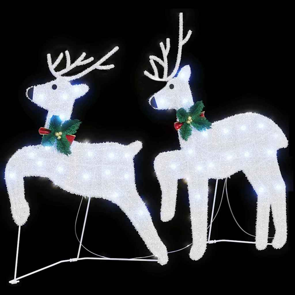 LED brieži 2 gab. Auksti balts audums