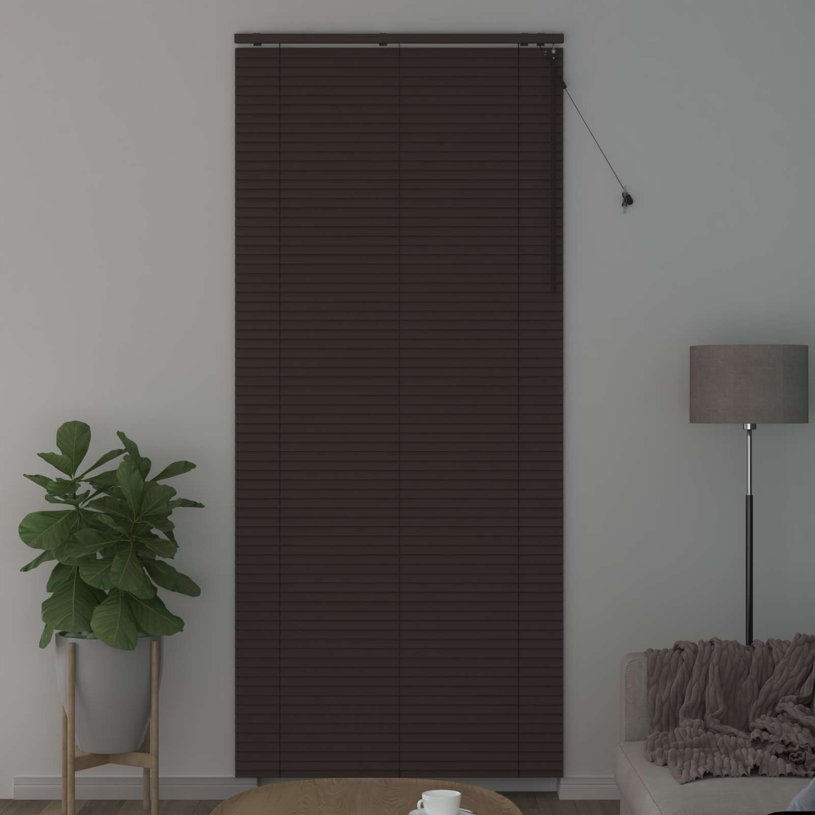 Venecijos žaliuzės Tamsiai rudas 110 x 250 cm 35 mm