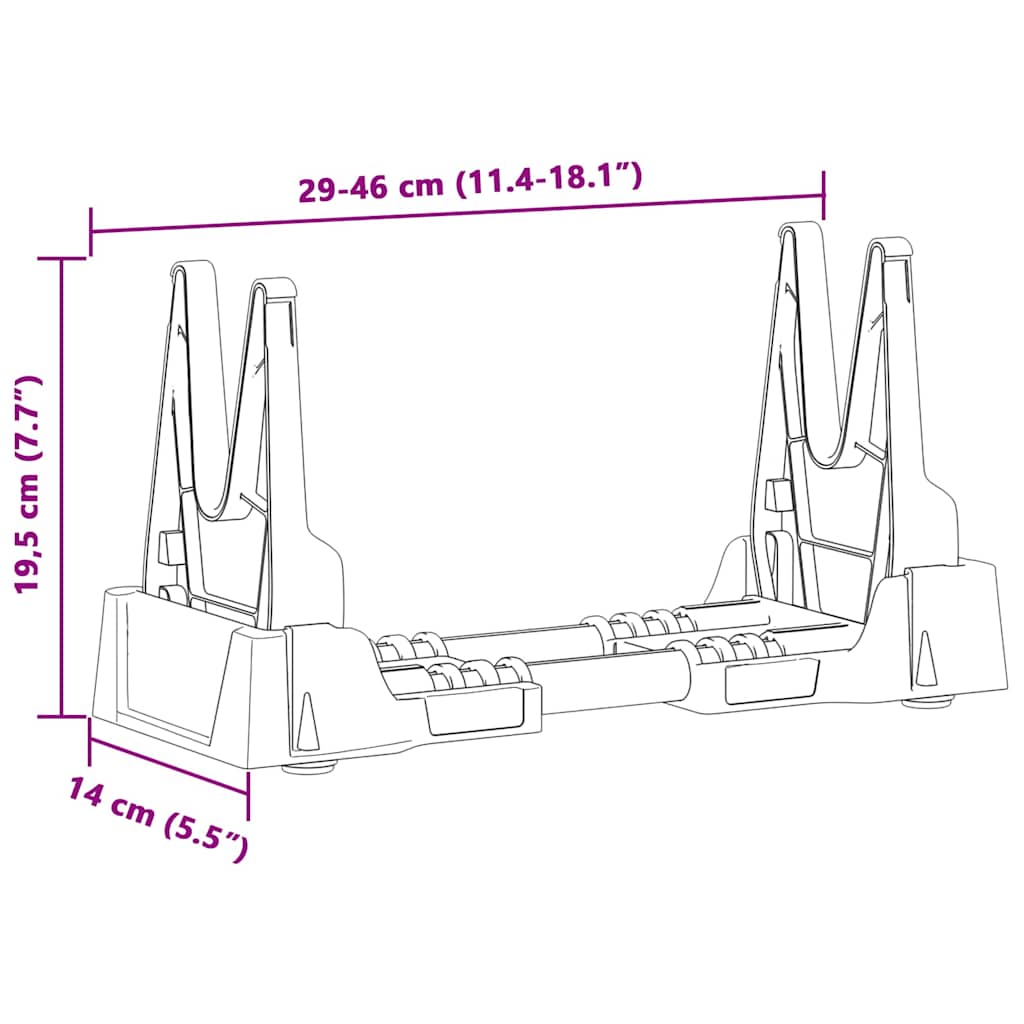 Šaudymo atrama Reguliuojamas Pilka 46 x 14 x 19,5 cm Plastmasė