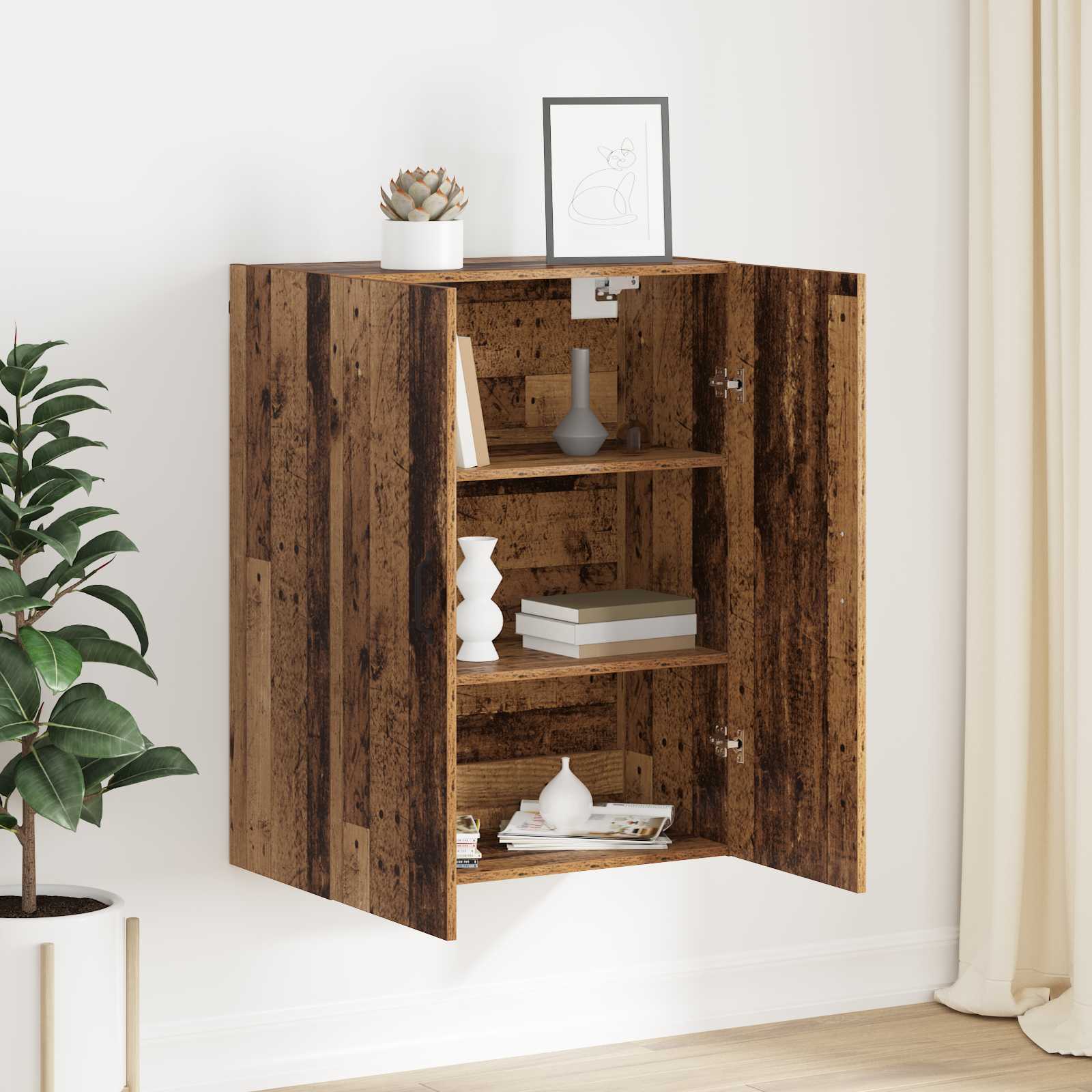 Storage Cabinet Old Wood 69.5 x 34 x 90 cm