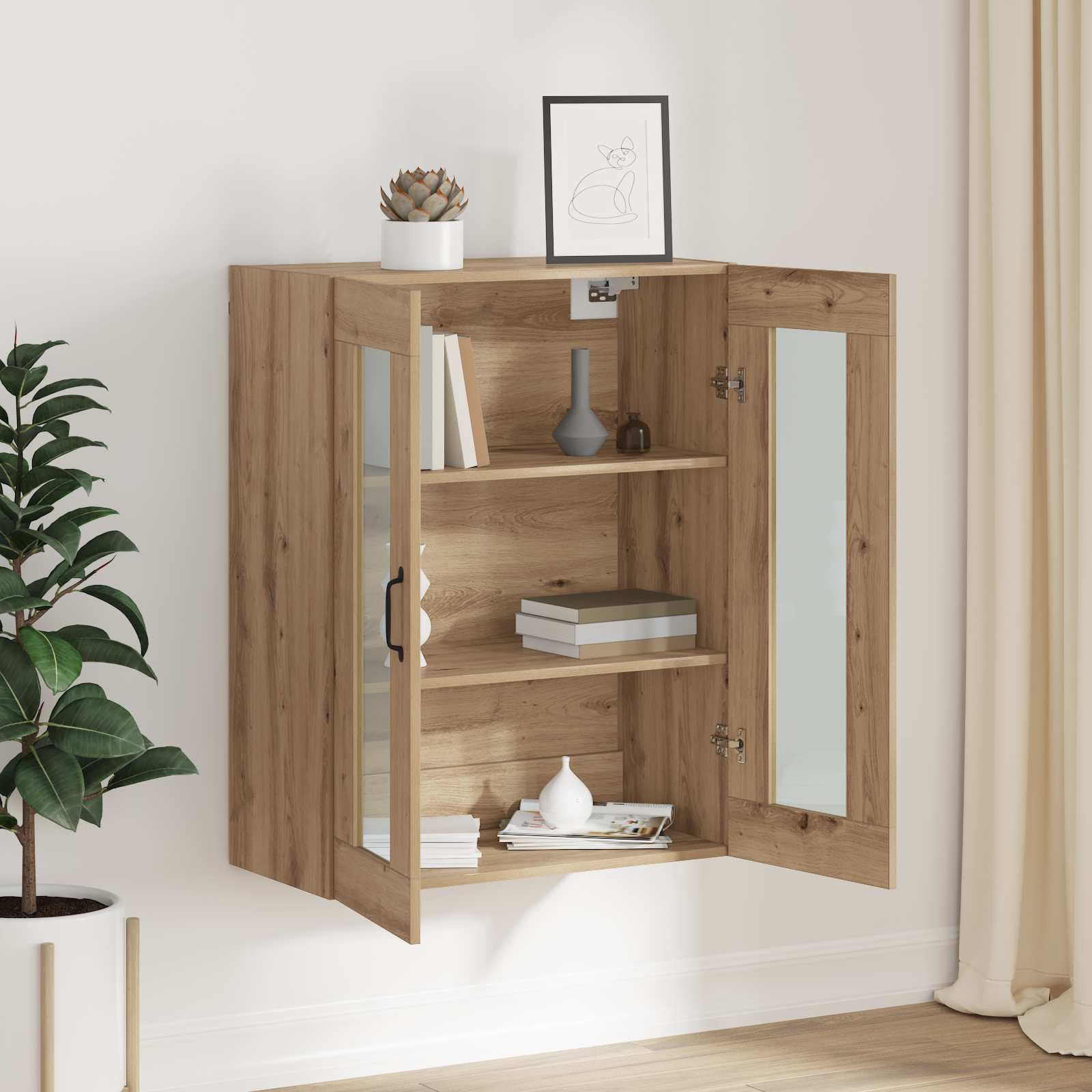 Kabantis sieninis kabinetas Ruda 69.5 x 34 x 90 cm