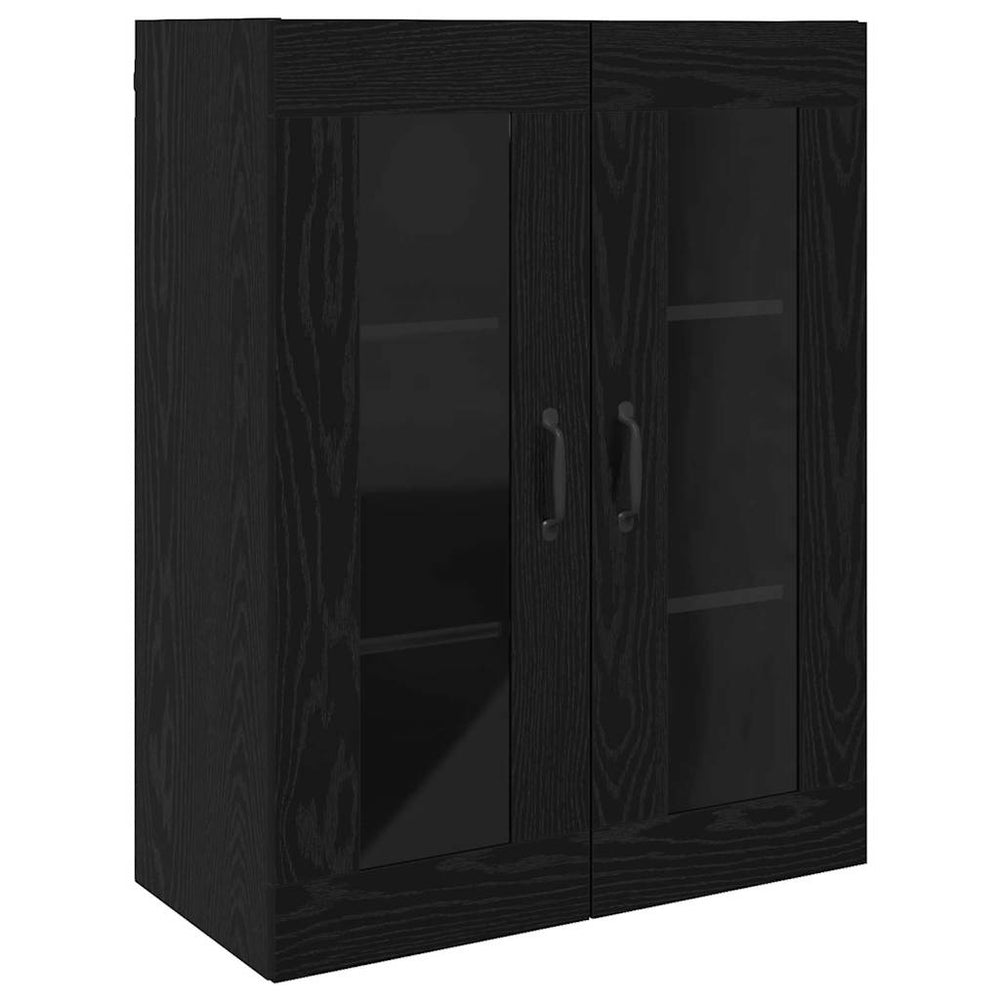 Kabantis sieninis kabinetas Juoda 69.5 x 34 x 90 cm