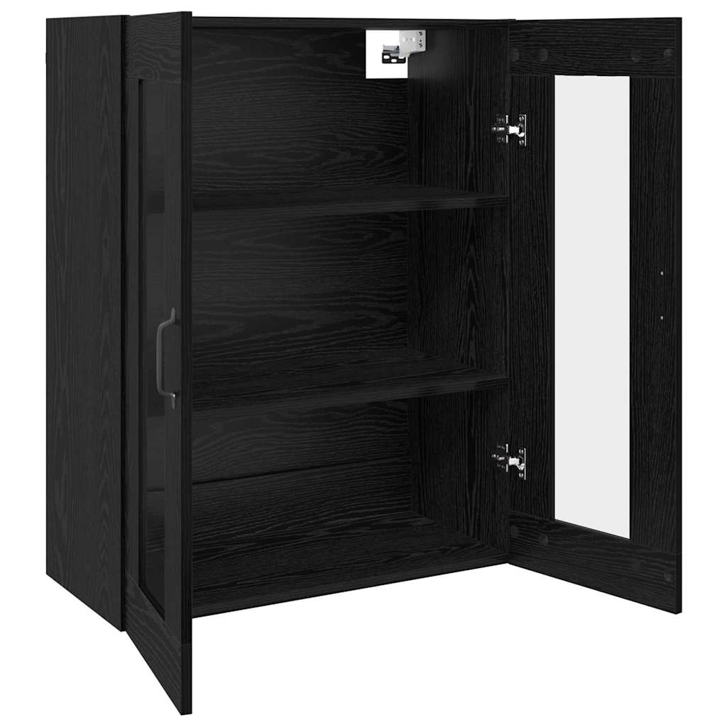 Kabantis sieninis kabinetas Juoda 69.5 x 34 x 90 cm