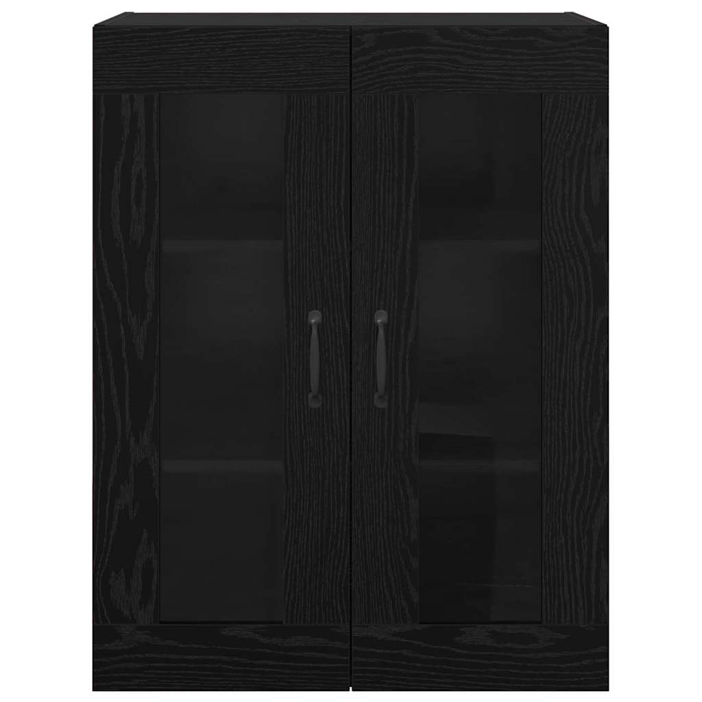 Kabantis sieninis kabinetas Juoda 69.5 x 34 x 90 cm