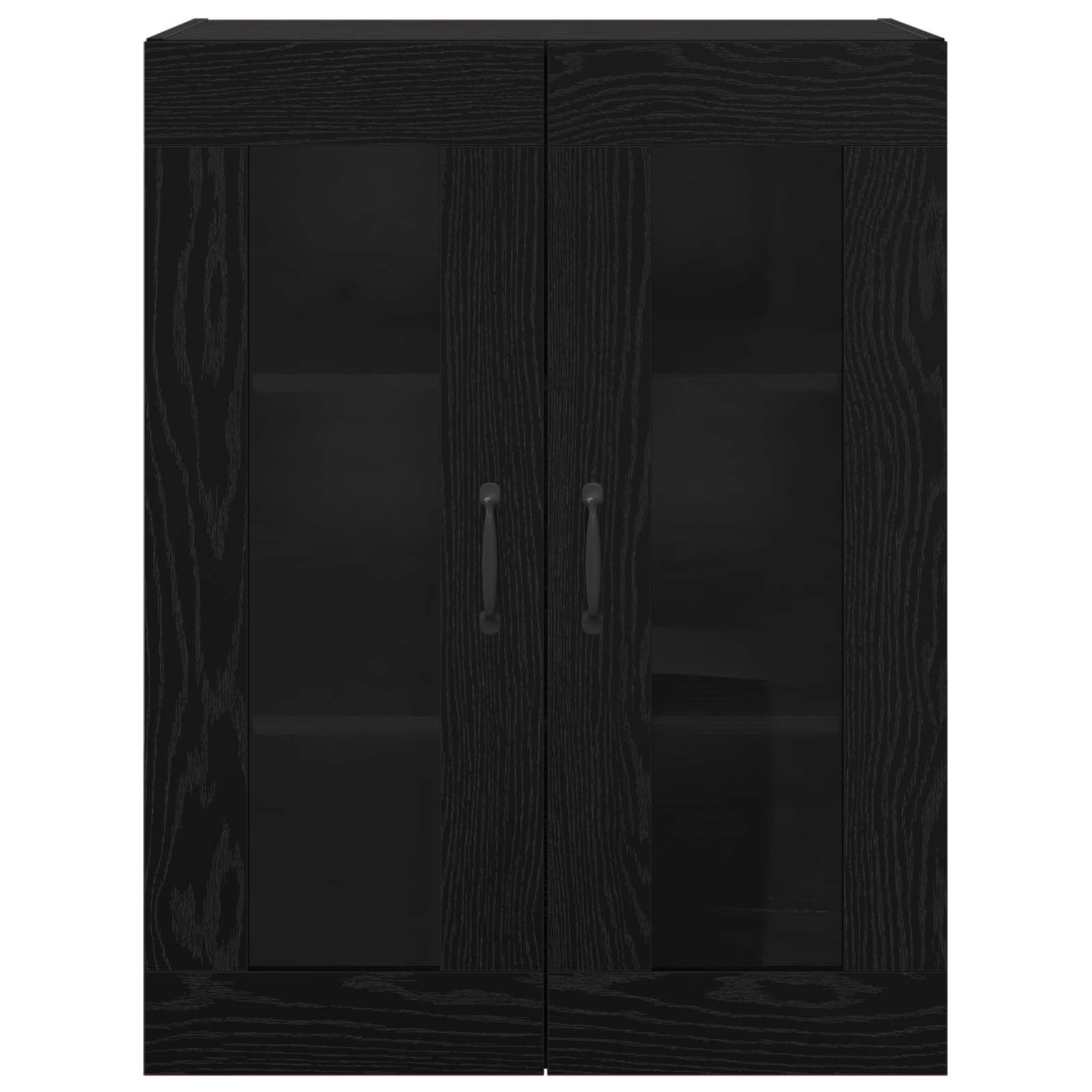 Kabantis sieninis kabinetas Juoda 69.5 x 34 x 90 cm