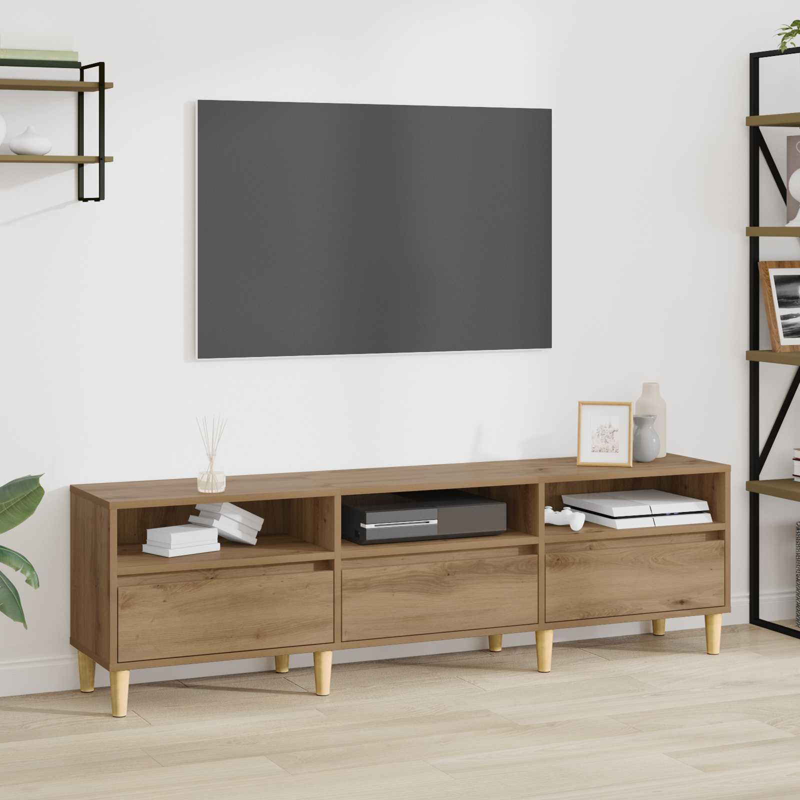 Televizoriaus spintelė Amatininkų ąžuolas 150 x 30 x 45 cm