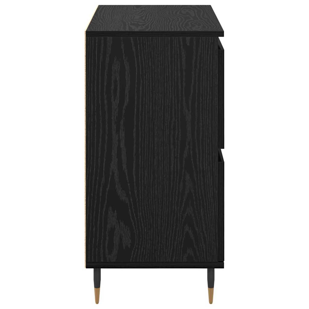 Kabalas su saugykla su durimis Juoda 60 x 35 x 70 cm Apdirbta mediena