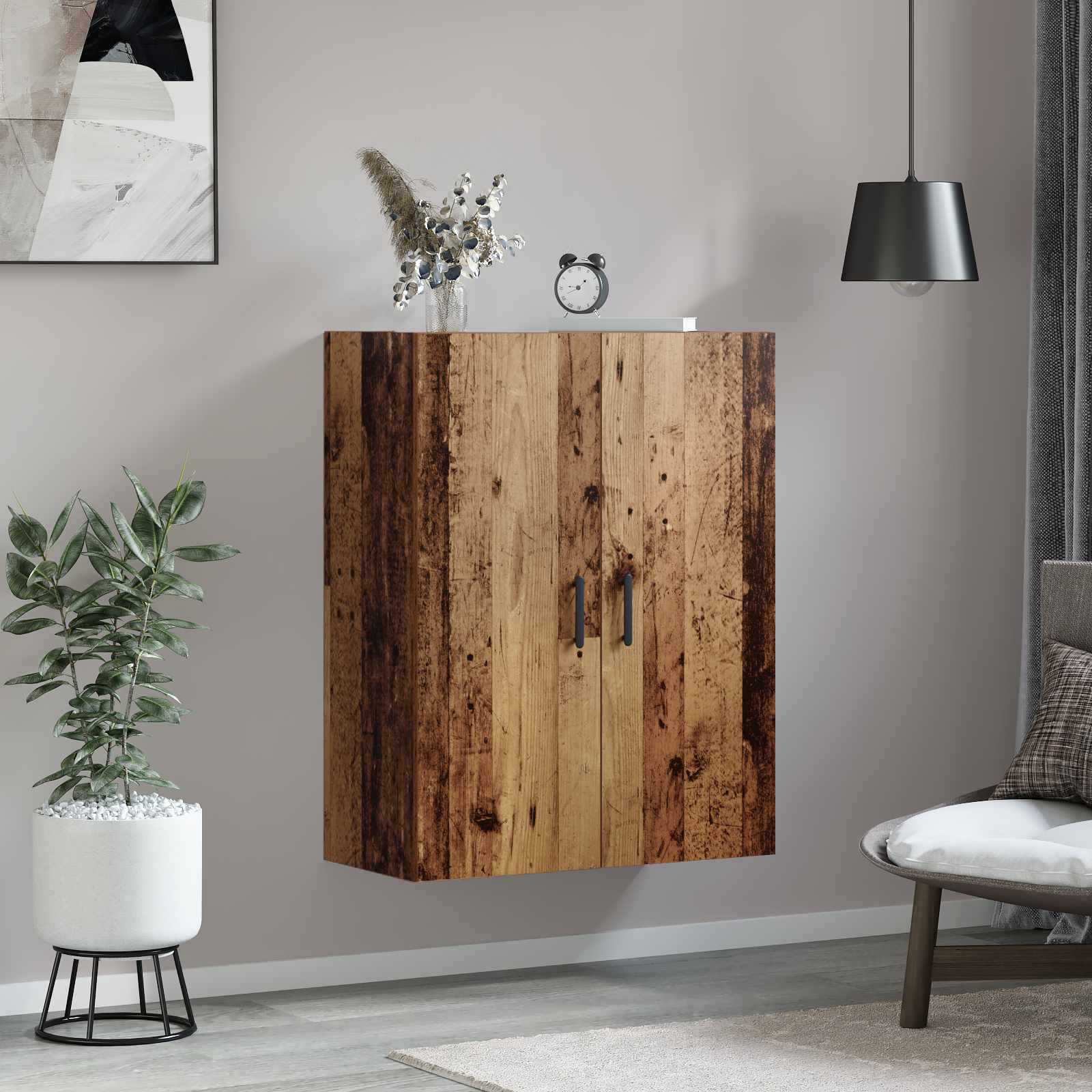 Wall cabinet Old wood 69.5 x 34 x 90 cm Reclaimed wood