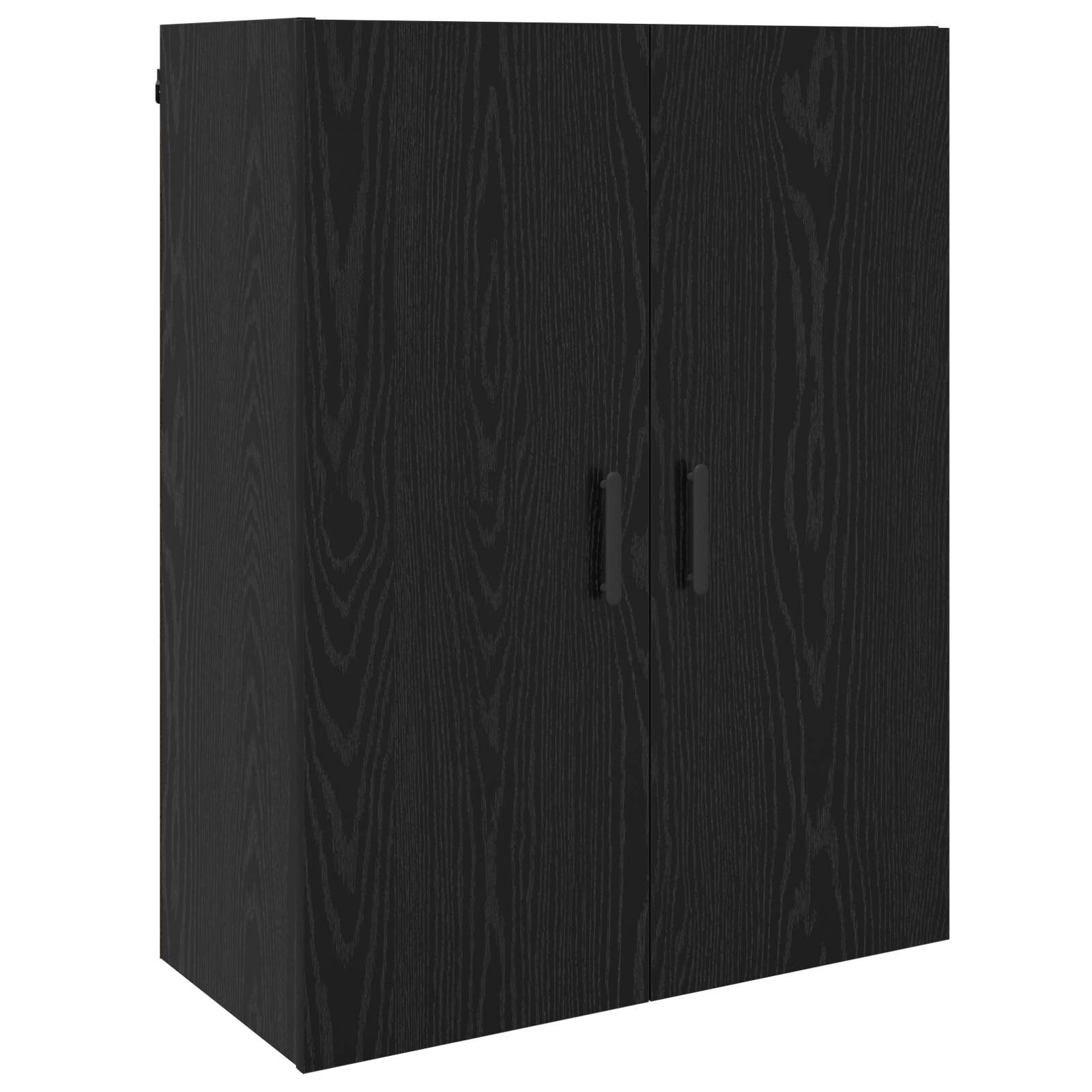 Wall cabinet black oak 69.5 x 34 x 90 cm