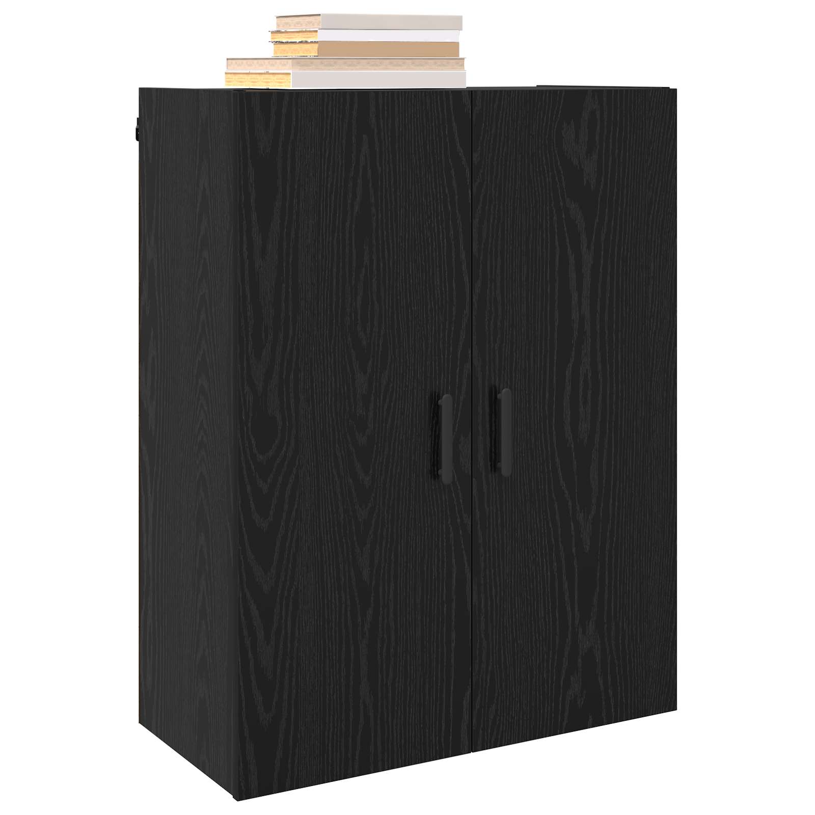 Wall cabinet black oak 69.5 x 34 x 90 cm
