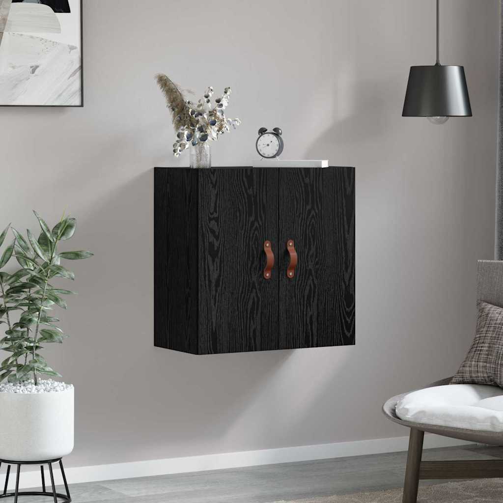 Sieninė spintelė juoda ąžuolo 60 x 31 x 60 cm Apdirbta mediena