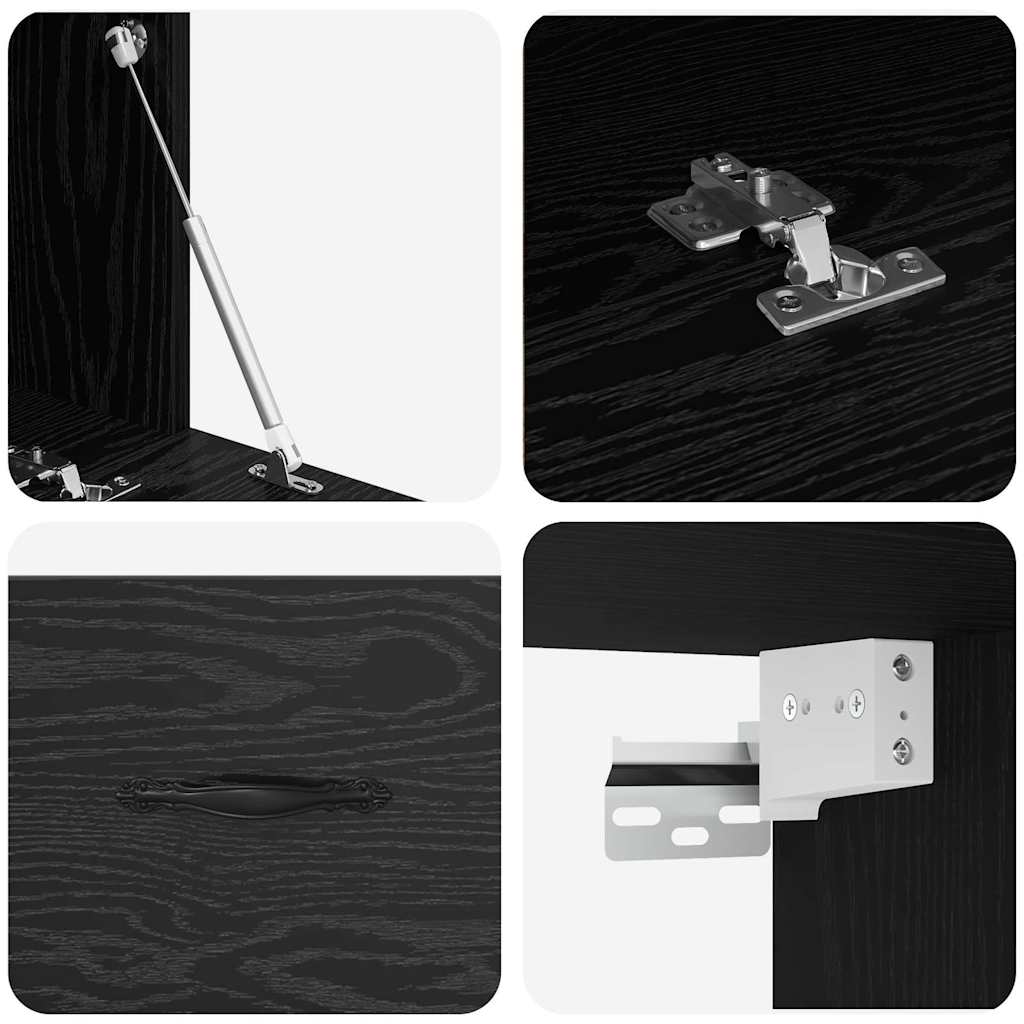 Wall-Mounted Cabinet Black Oak 100 x 36.5 x 35 cm