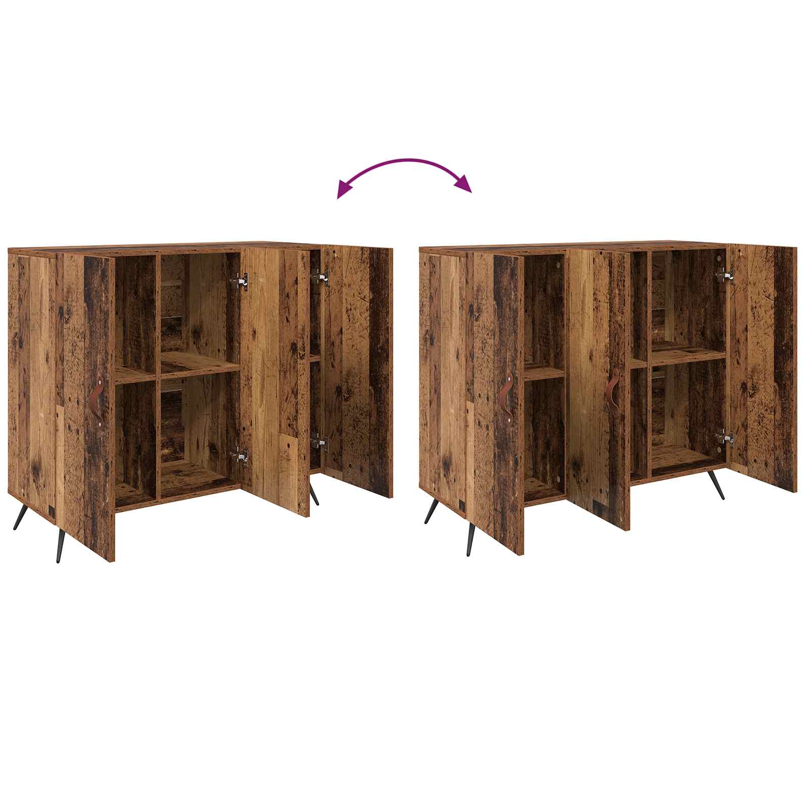 Kabal Old Wood 89.5 x 34 x 80 cm Processed Wood