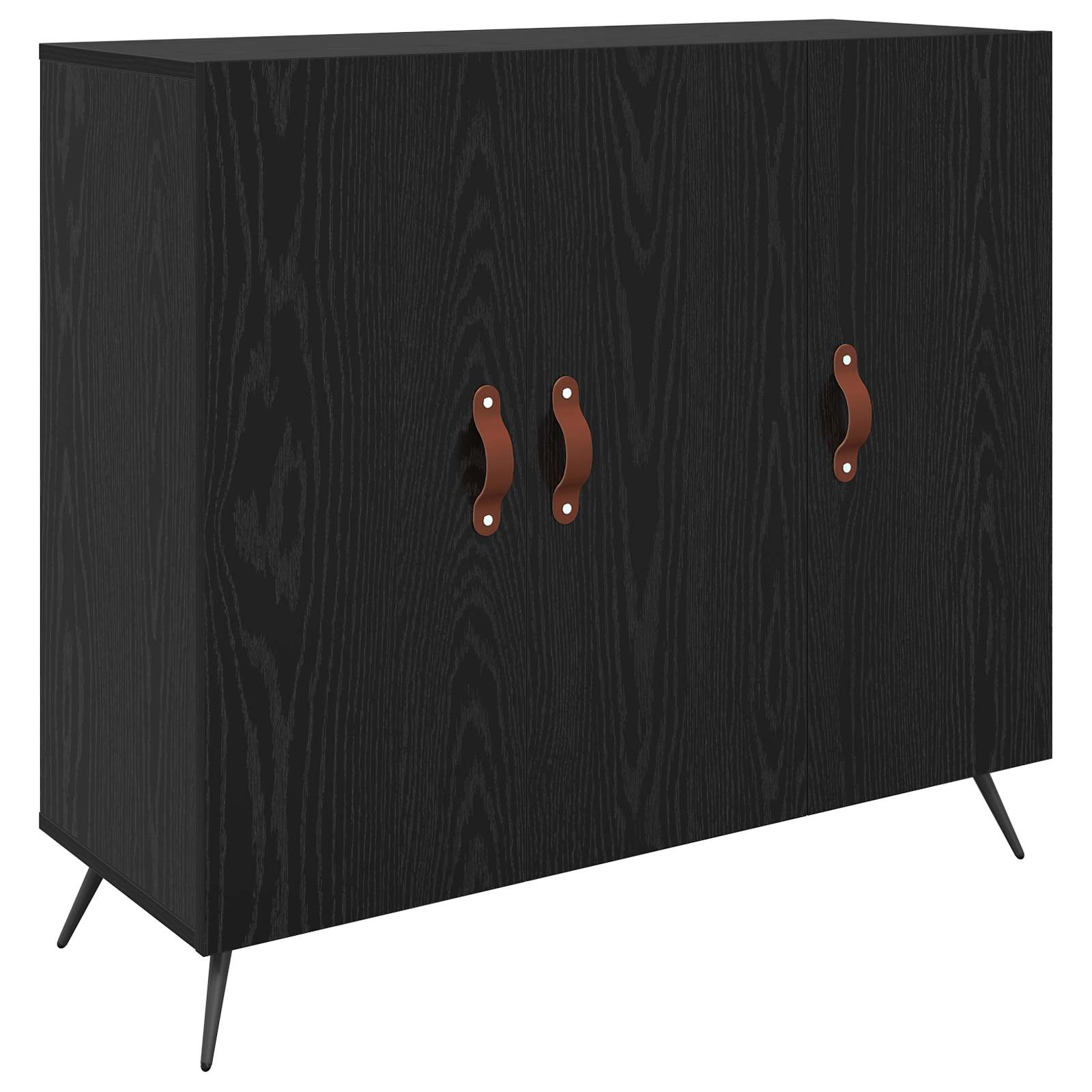 Sideboard Black oak 89,5 x 34 x 80 cm Engineered wood