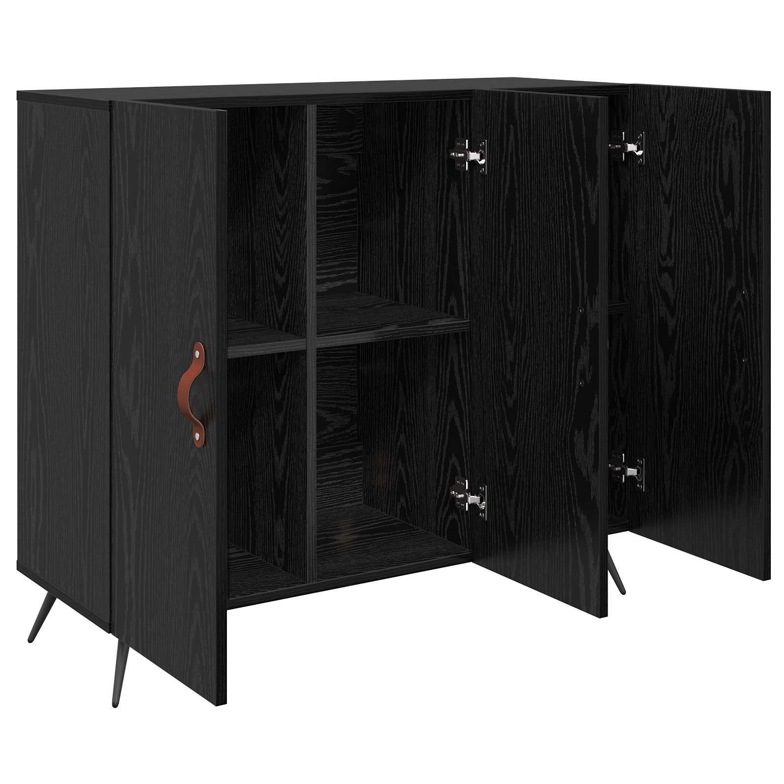 Sideboard Black oak 89,5 x 34 x 80 cm Engineered wood