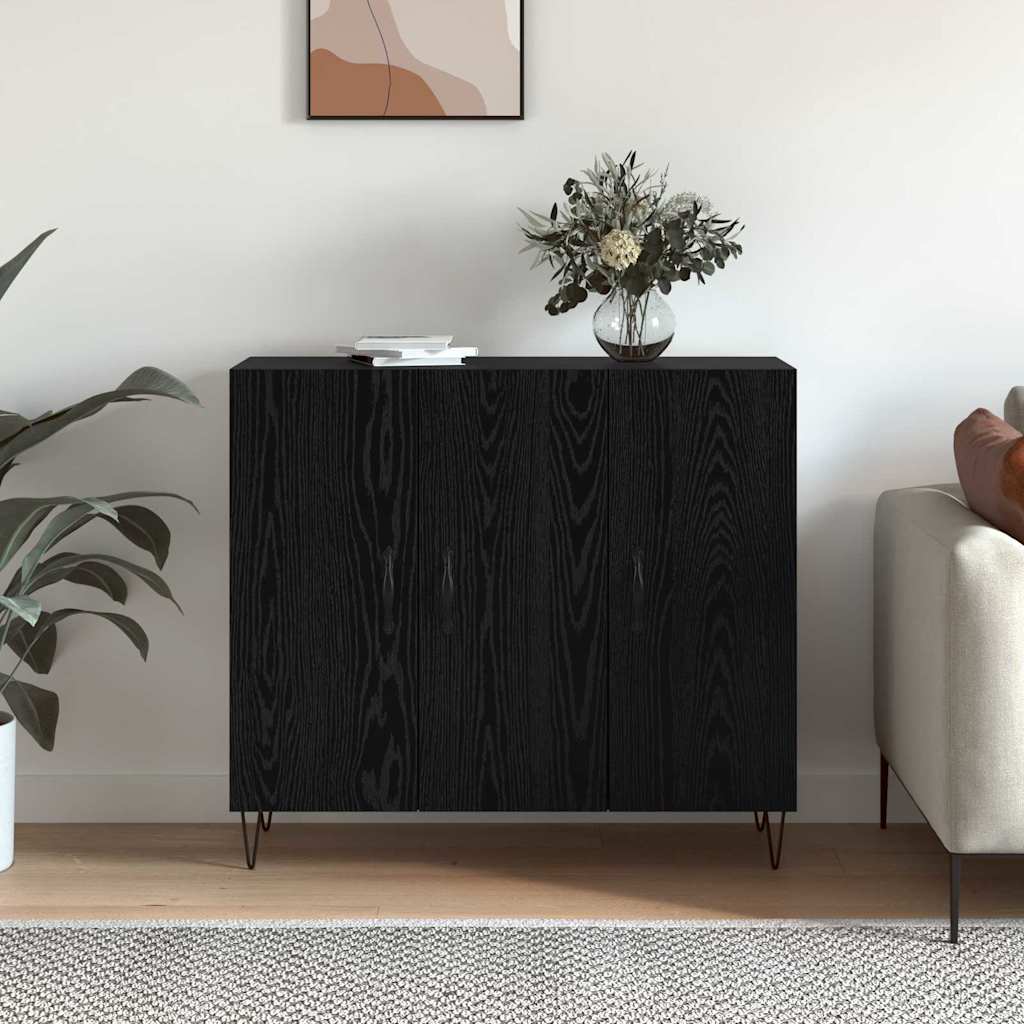 Kabalas juoda ąžuolo 90 x 34 x 80 cm Apdirbta mediena