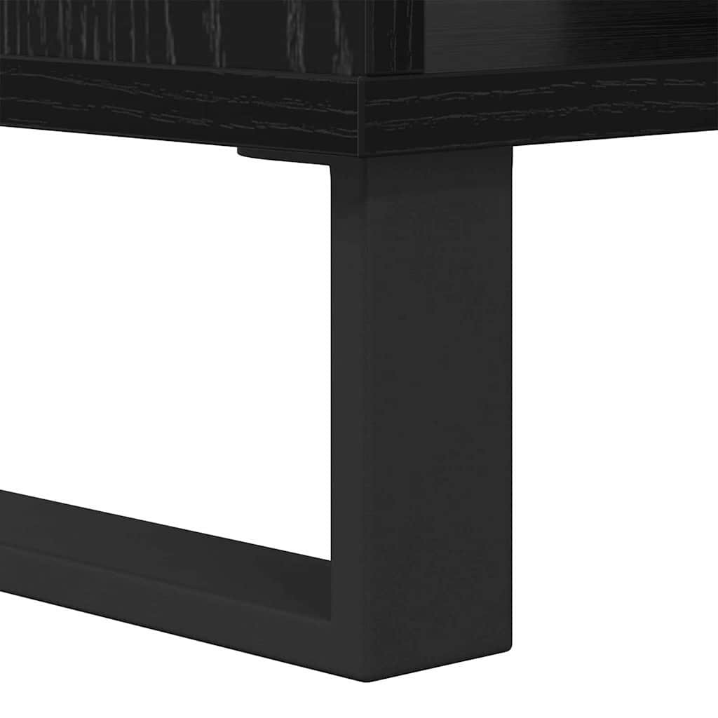 Coffee table black oak 60 x 50 x 40 cm Engineered wood