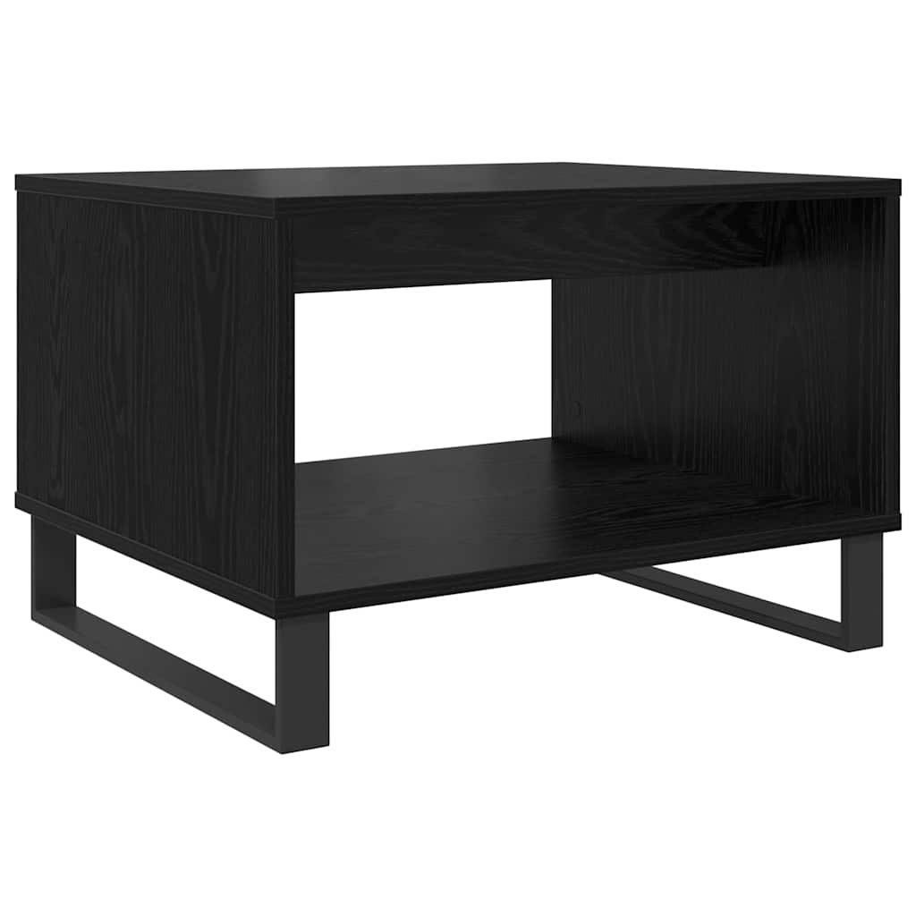 Coffee table black oak 60 x 50 x 40 cm Engineered wood