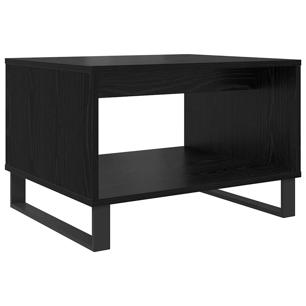 Coffee table black oak 60 x 50 x 40 cm Engineered wood