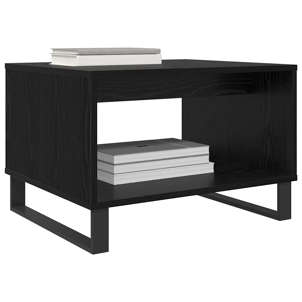 Coffee table black oak 60 x 50 x 40 cm Engineered wood