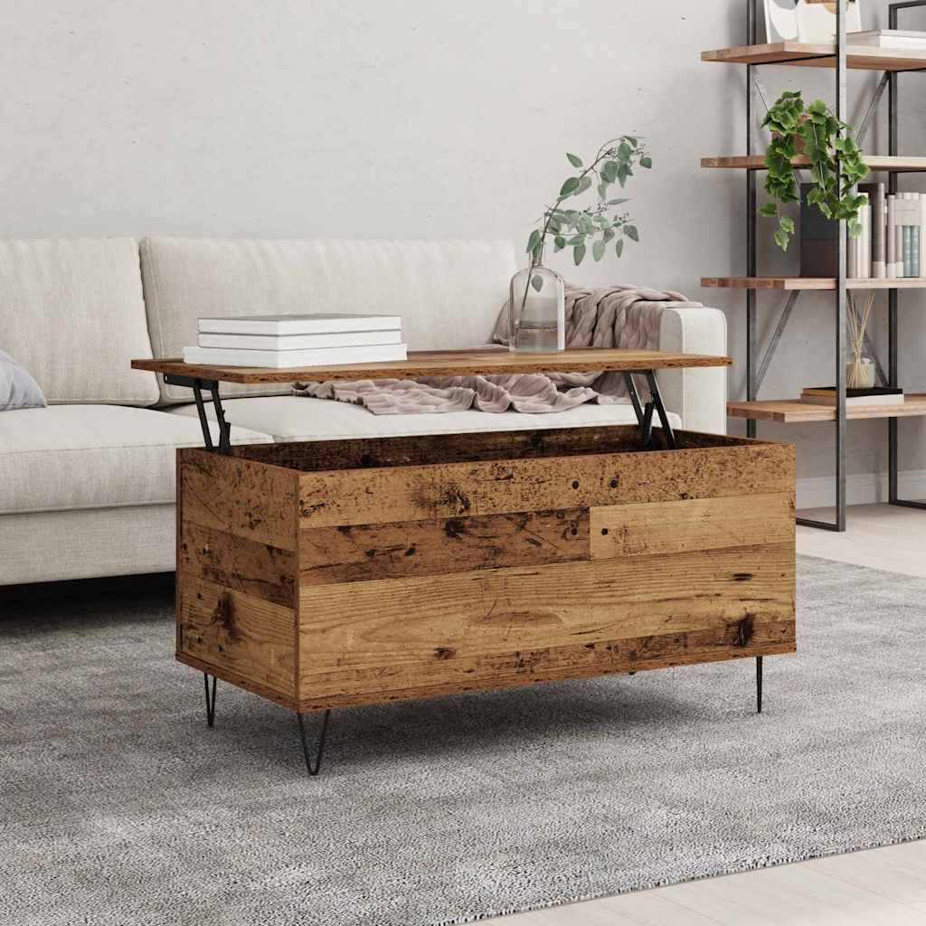 Kafijas galdiņš Sena koksne 90 x 44,5 x 45 cm Apstrādāta koksne