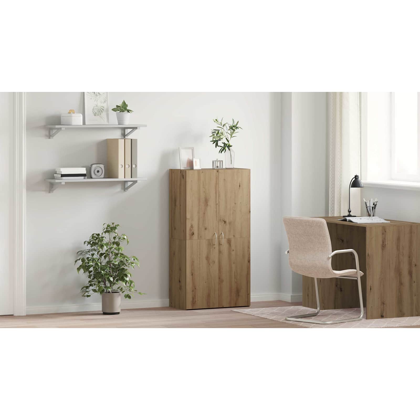 Office Cabinet Old Wood 60 x 32 x 115 cm Engineered Wood