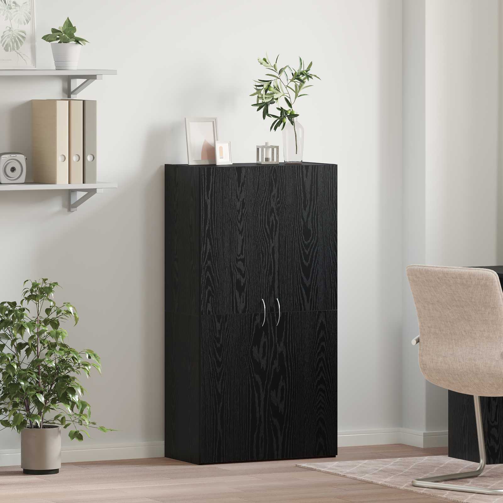 Office cabinet with shelf Artisan oak 60 x 32 x 115 cm