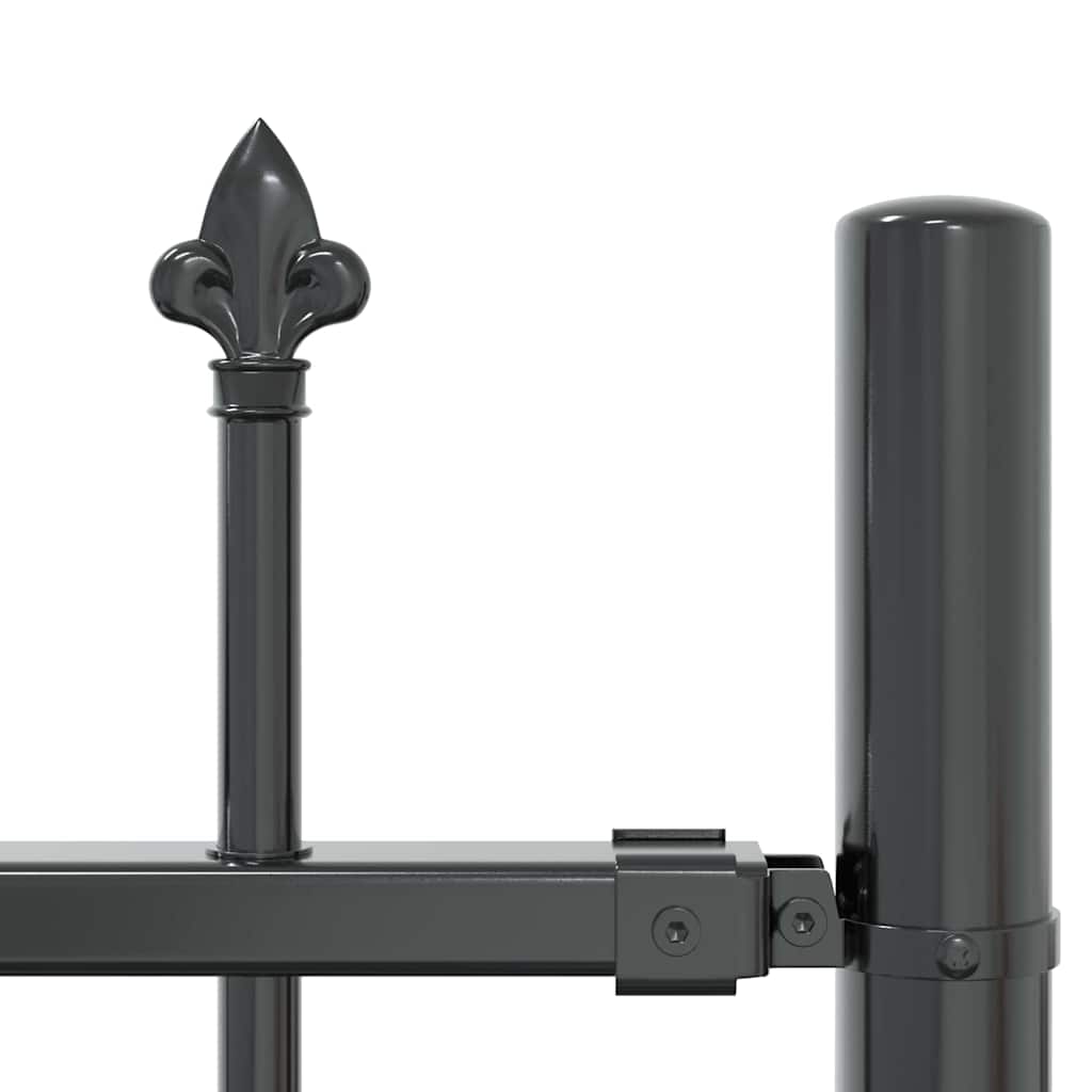 Dārza žogs Pelēks 115 cm Pulverkrāsots tērauds