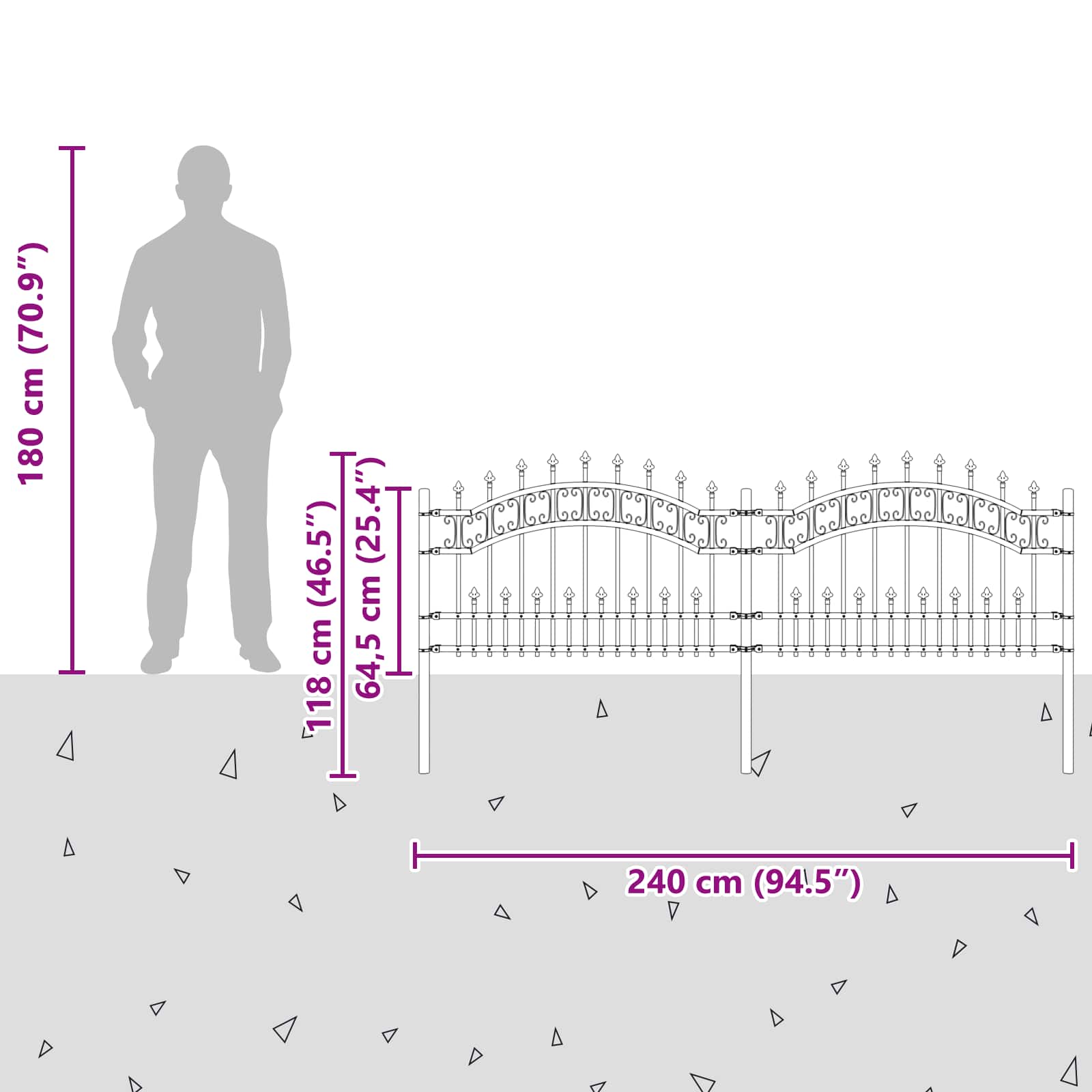 Sodo tvora Pilka 115 cm Milteliniu būdu padengtas plienas