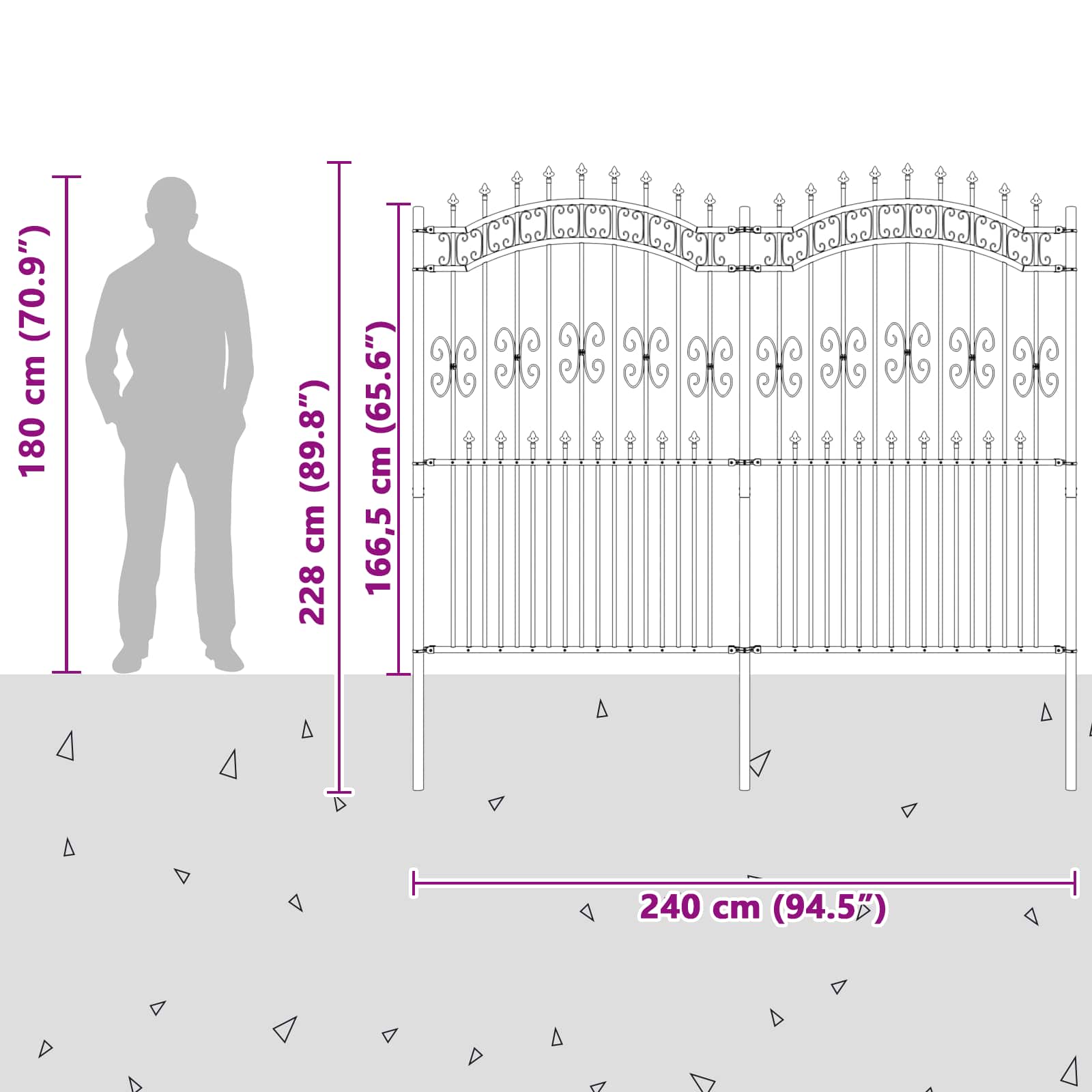 Sodo tvora Pilka 215 cm Milteliniu būdu padengtas plienas
