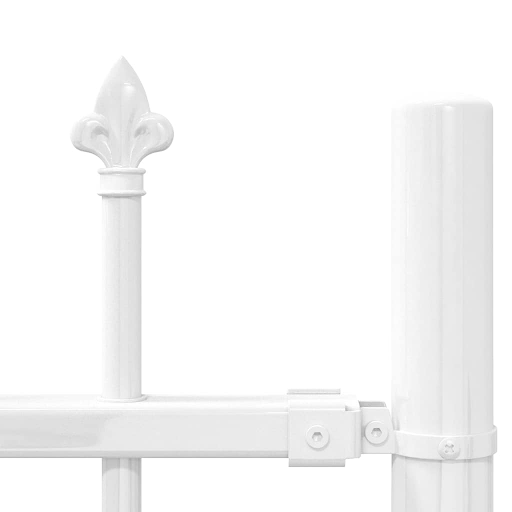Dārza žogs Balts 115 cm Pulverkrāsots tērauds