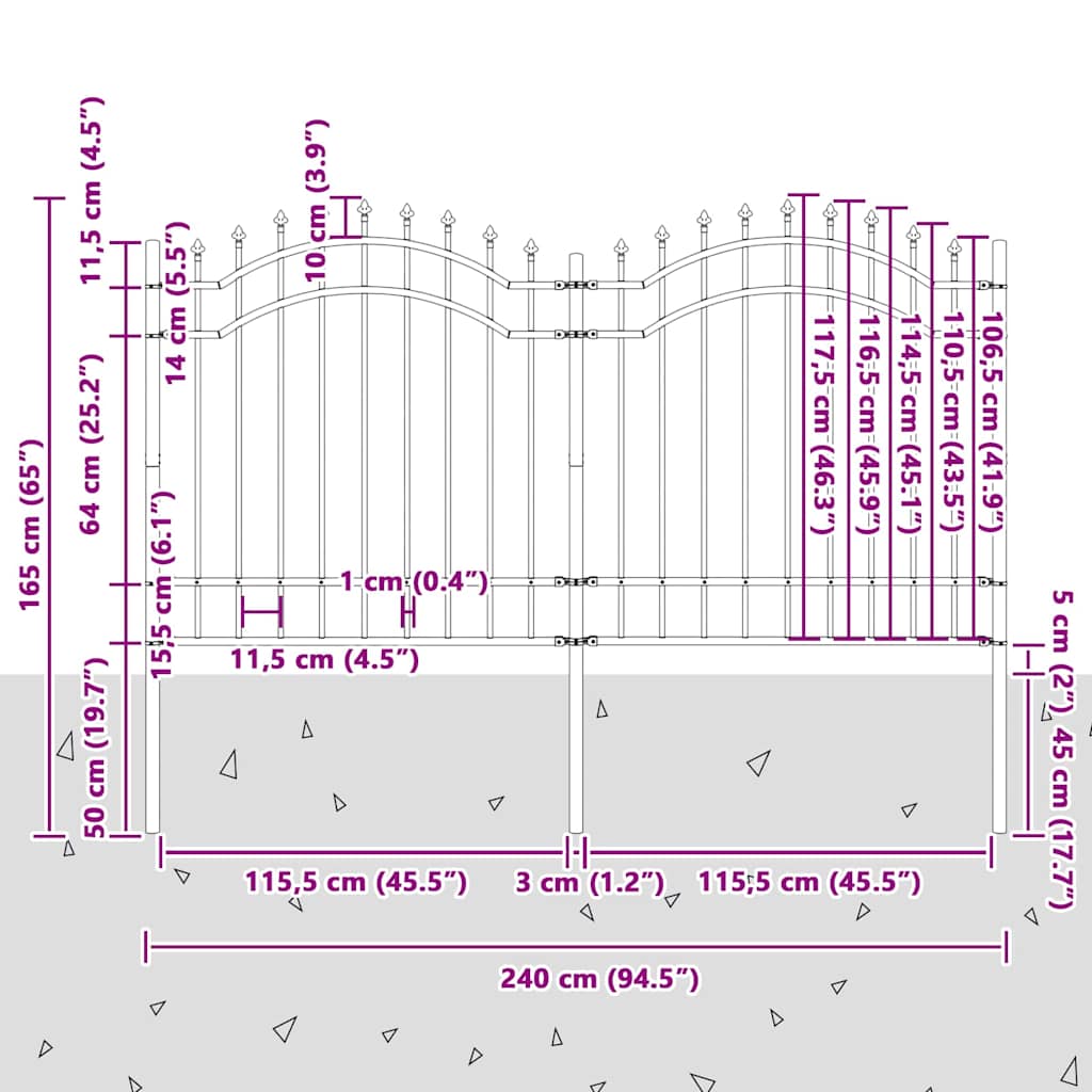 Sodo tvora Balta 165 cm Milteliniu būdu padengtas plienas