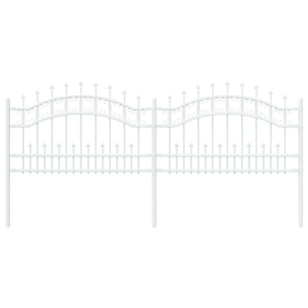Garden fence White 115 cm Powder-coated steel