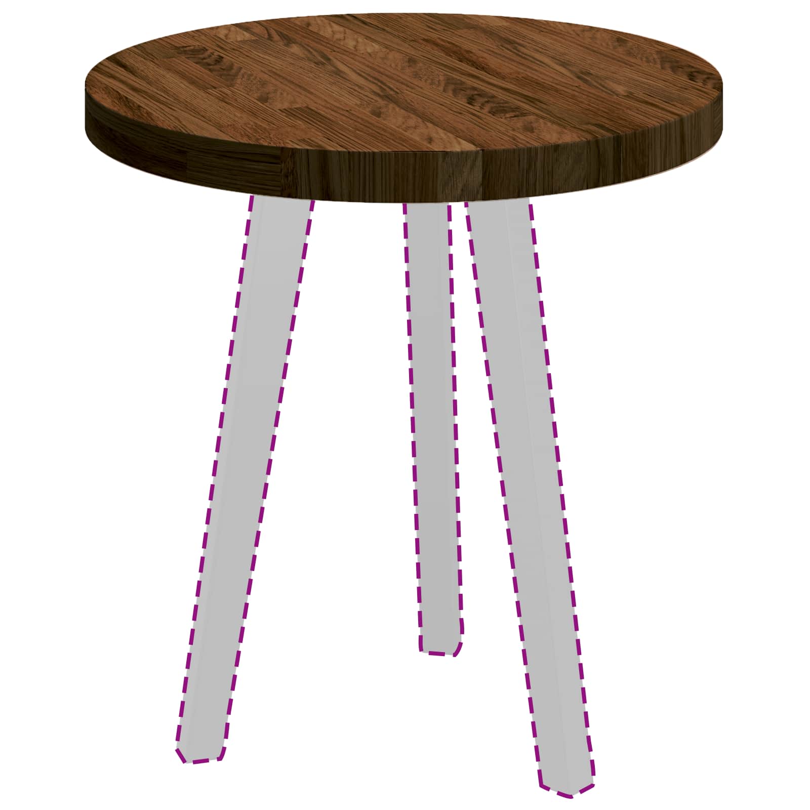 Stalo viršus Šviesiai ruda Ø 50 x 4 cm Tvirta ąžuolo mediena