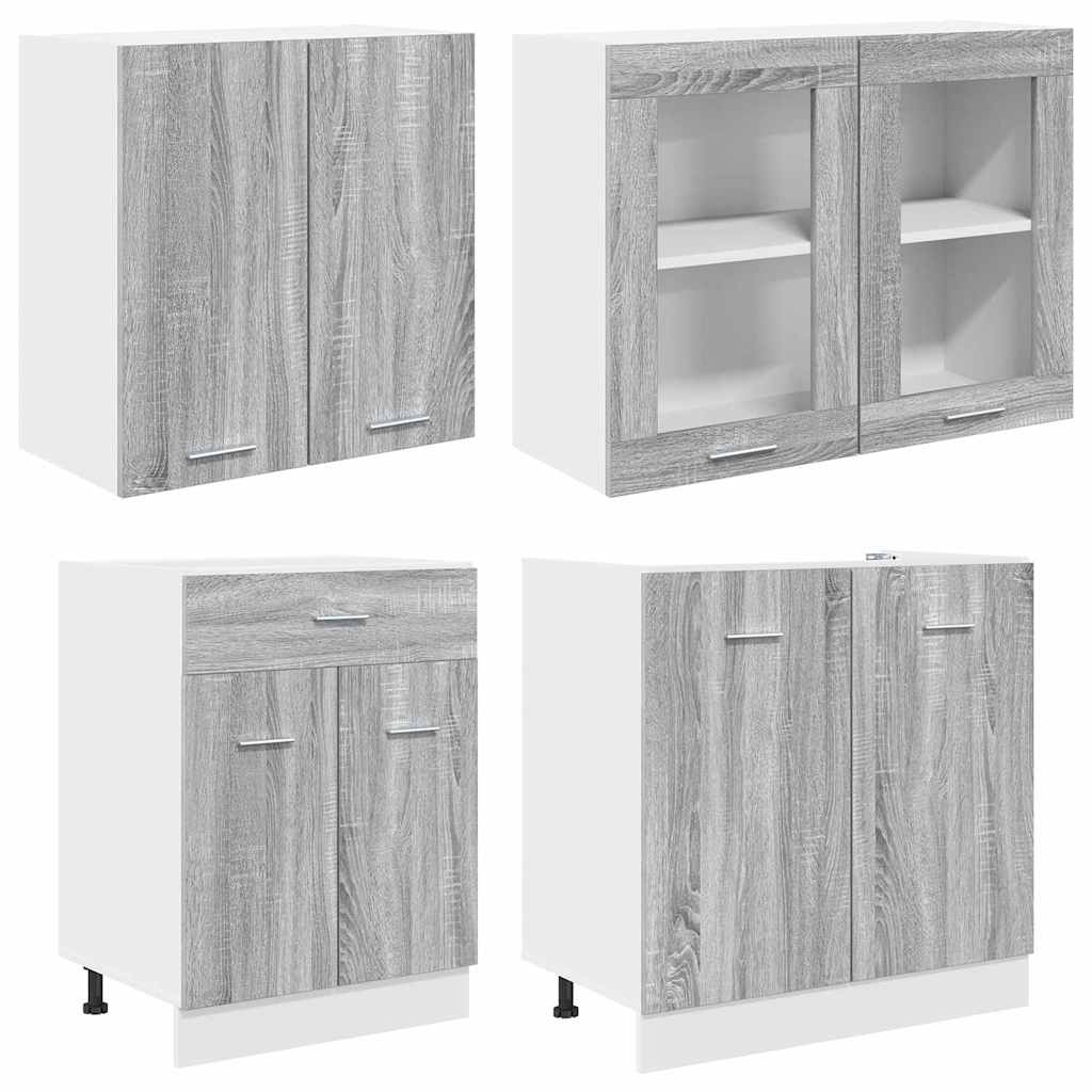 Virtuvės spintelių komplektas Lyon 4 pcs Pilka sonoma ąžuolo
