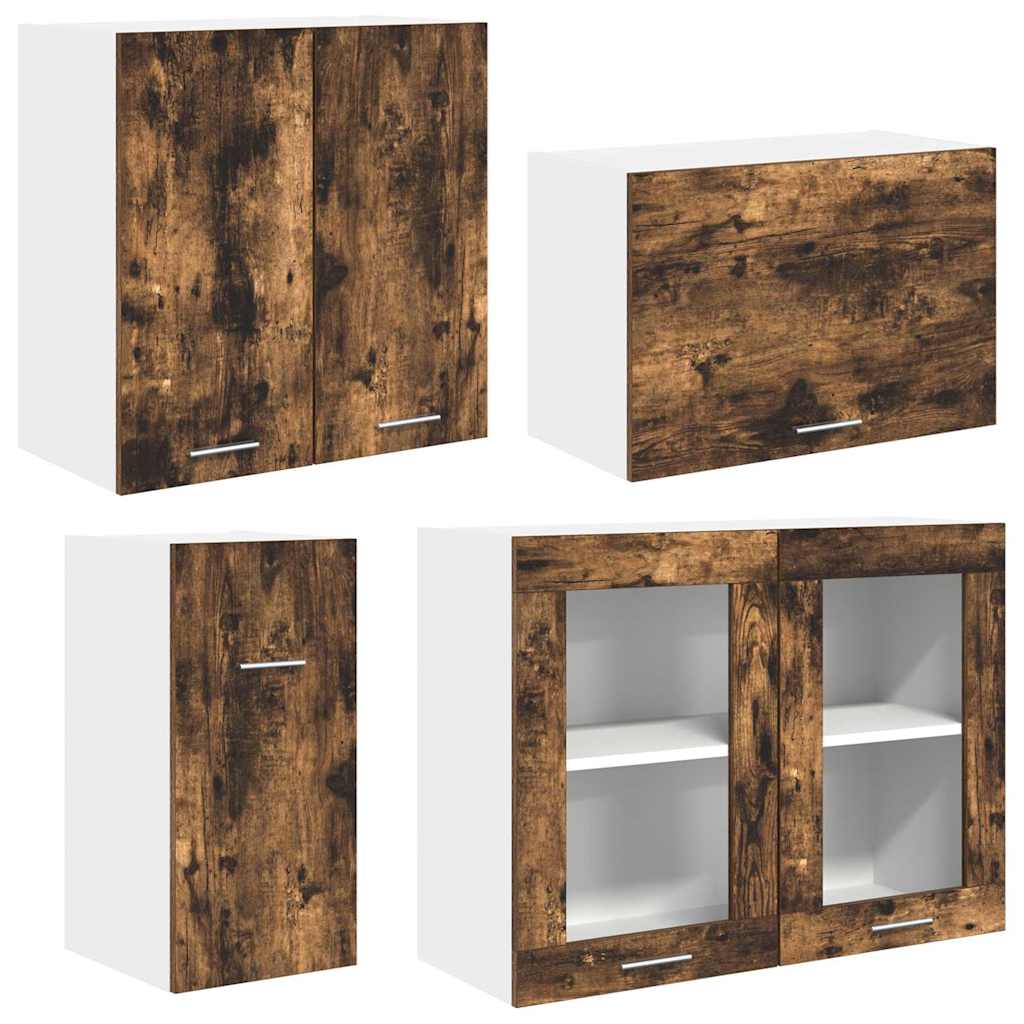 Virtuvės spintelių komplektas Lyon 8 pcs Dūminio ąžuolo