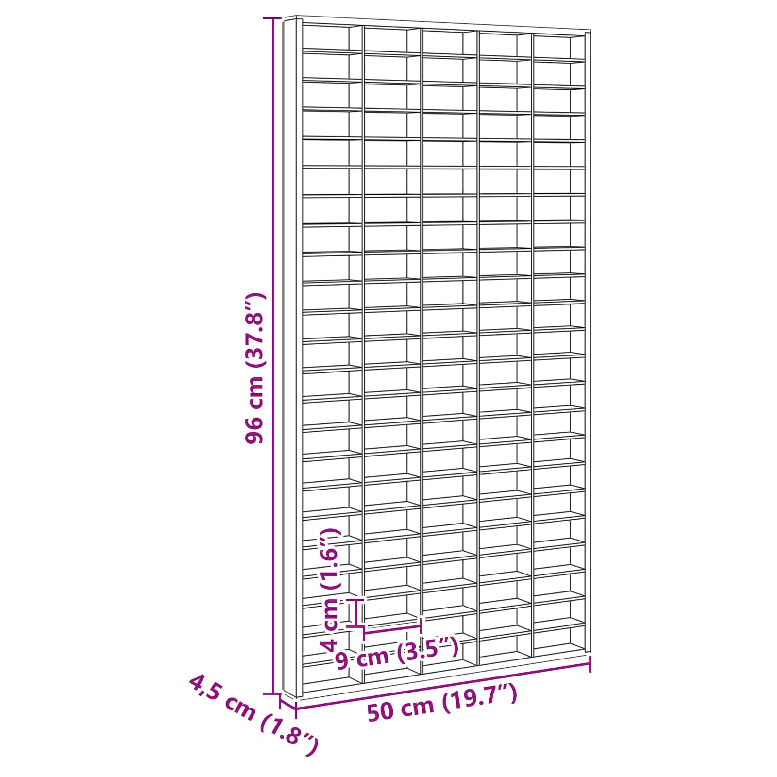 Sieninis vitrina Smėlio 50 x 4,5 x 96 cm Apdirbta mediena