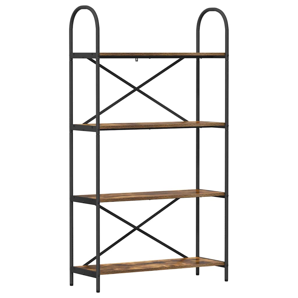 Bookshelf Smoked Oak 80 x 30 x 146 cm Engineered wood